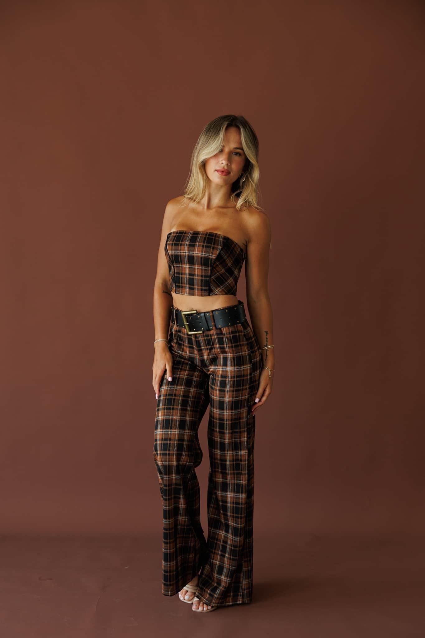 Runaway West Plaid Top