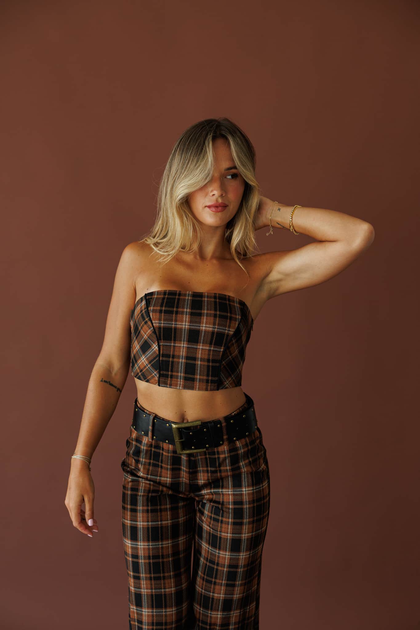 Runaway West Plaid Top