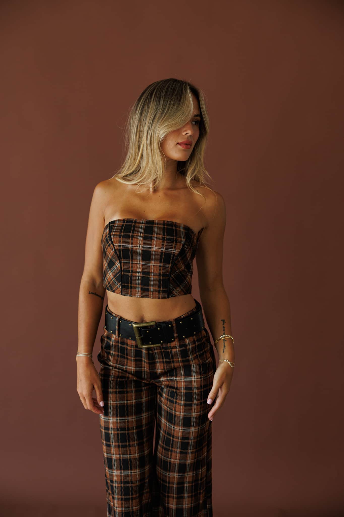 Runaway West Plaid Top