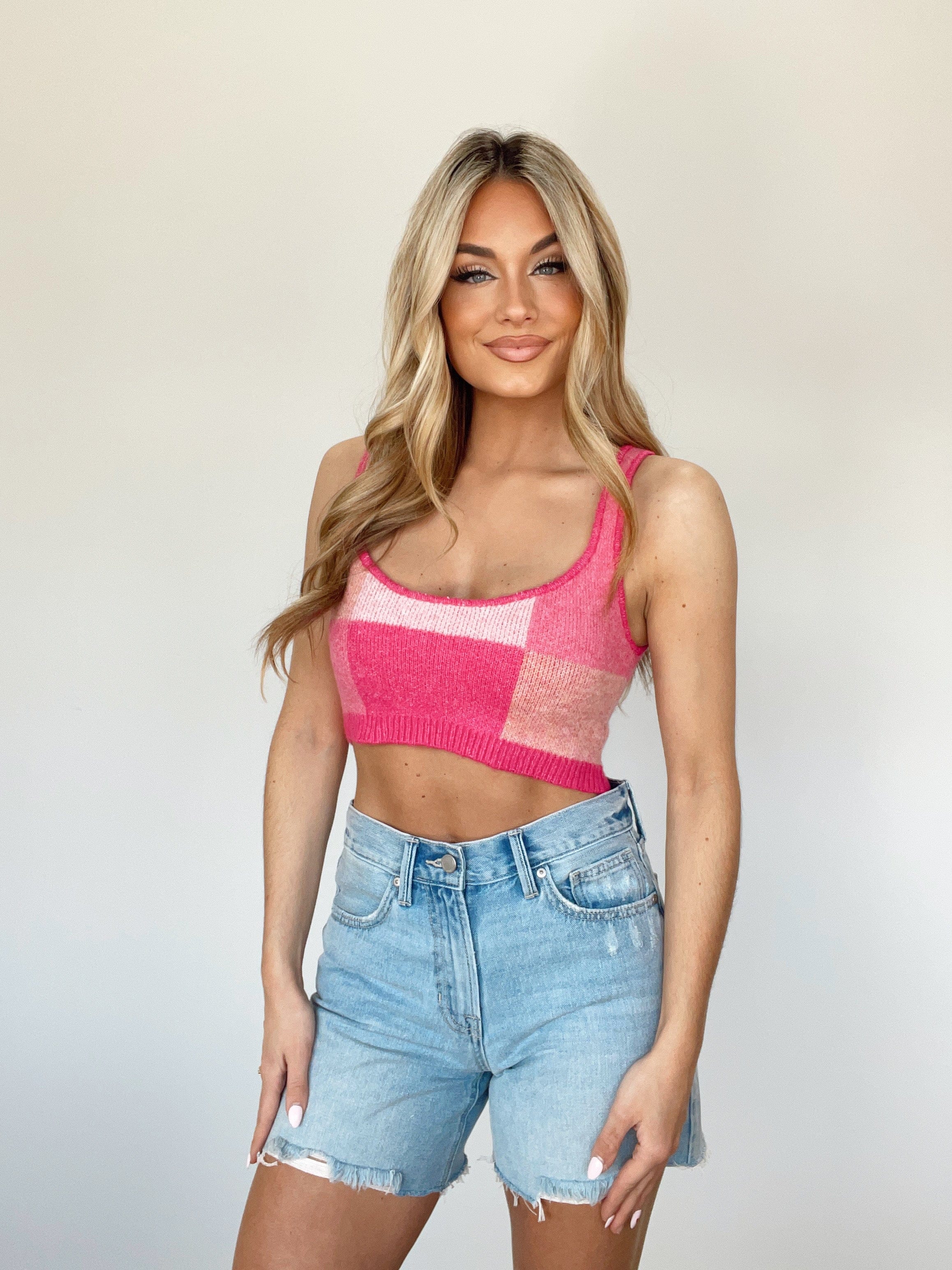 ACT11211 color block tank top ACOA