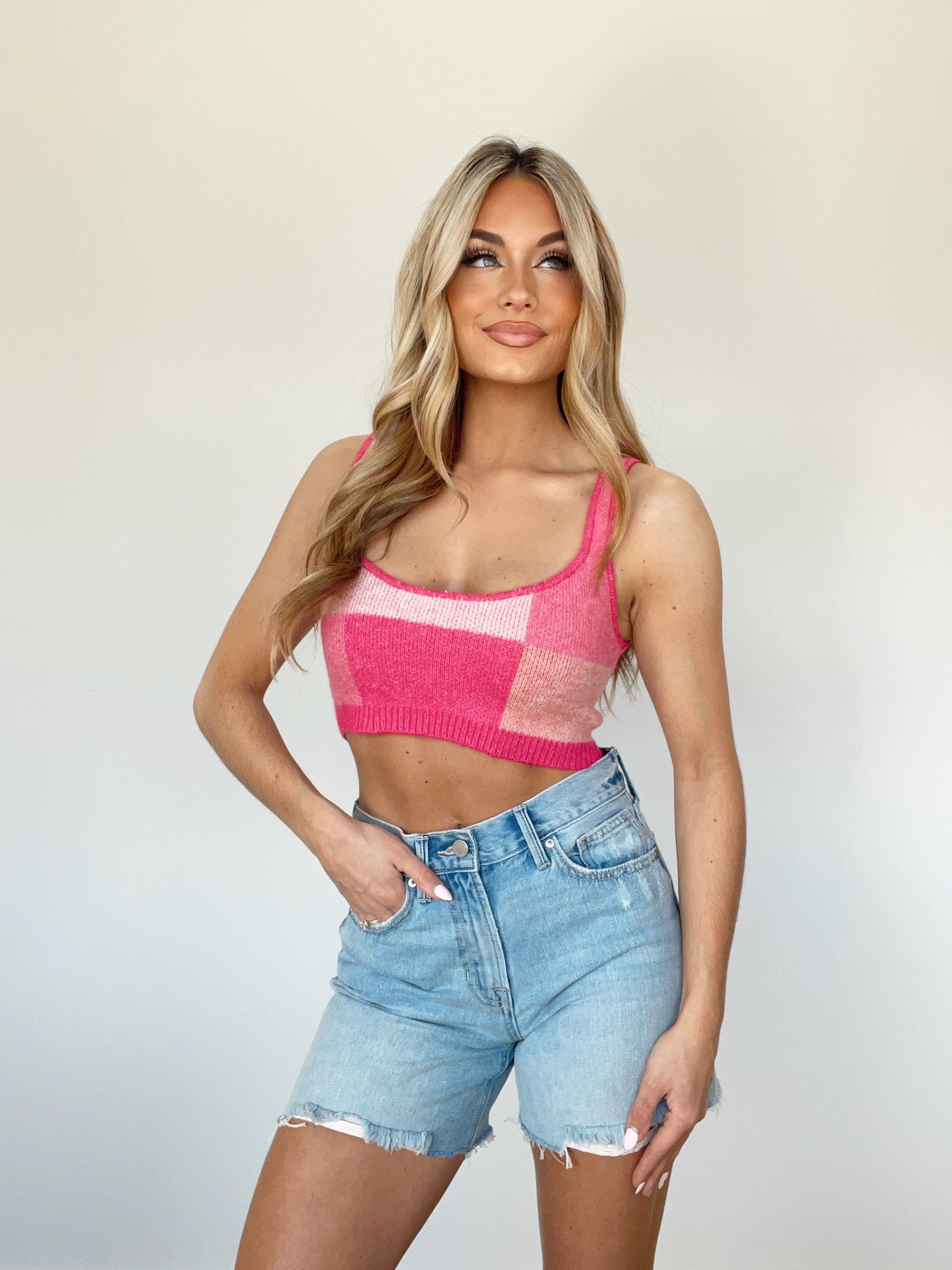 ACT11211 color block tank top ACOA