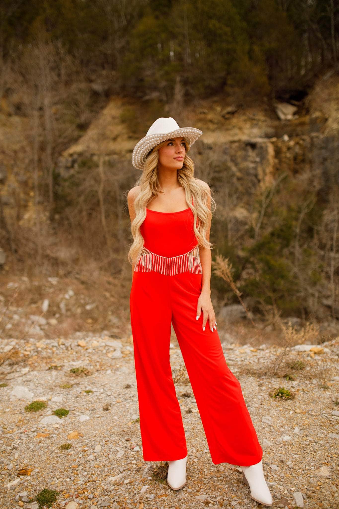 Afterglow Rhinestone Jumpsuit