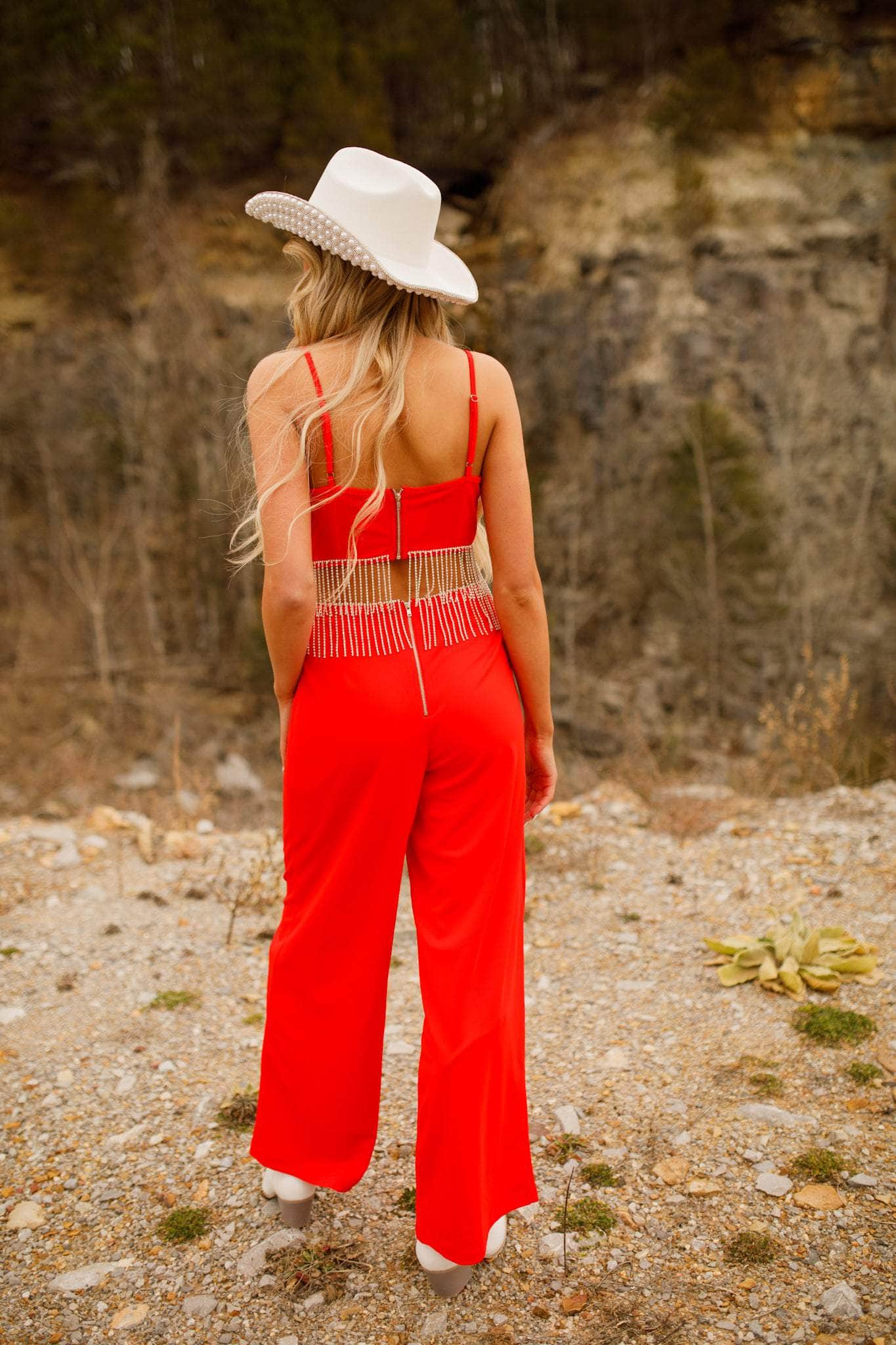 Afterglow Rhinestone Jumpsuit