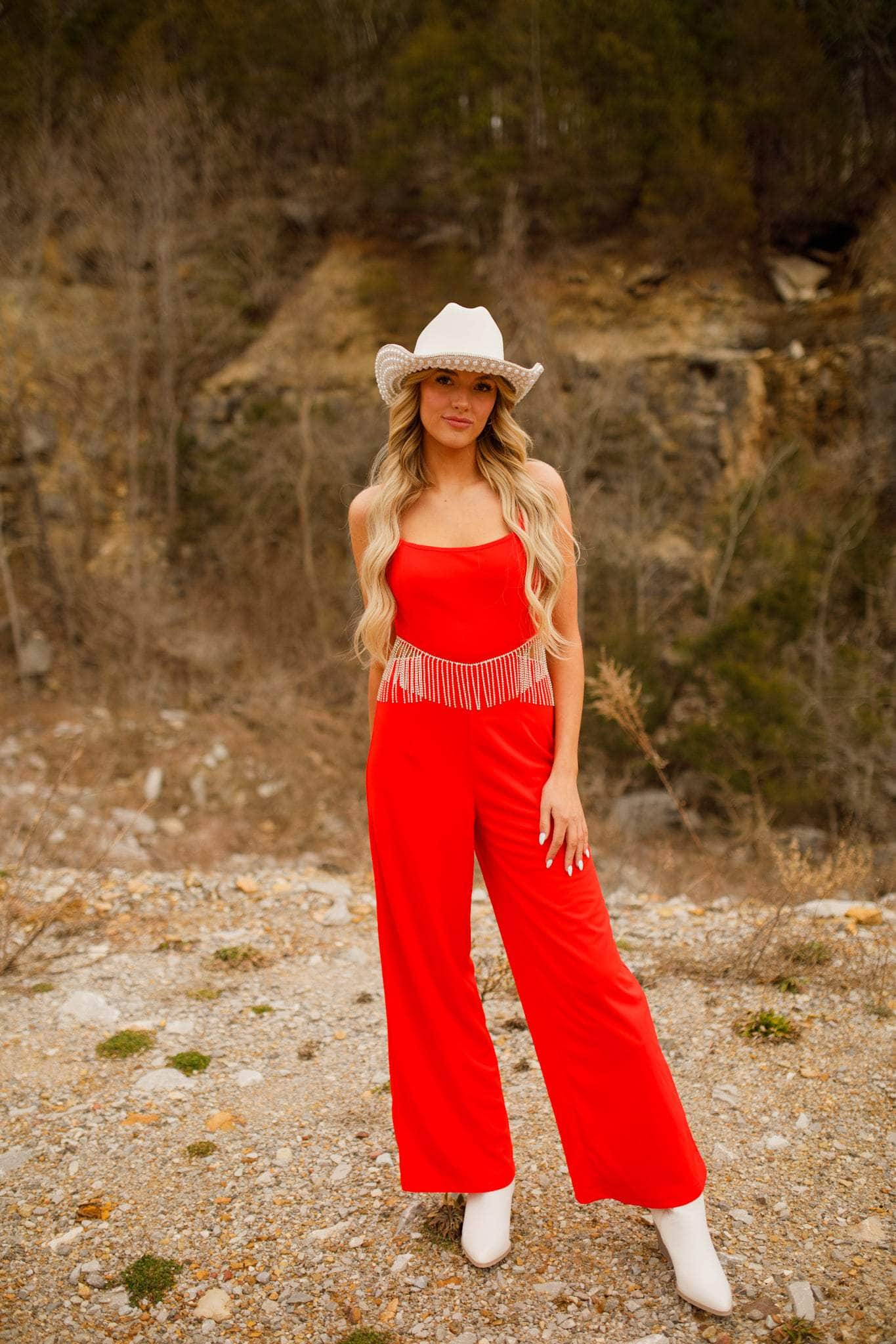 Afterglow Rhinestone Jumpsuit