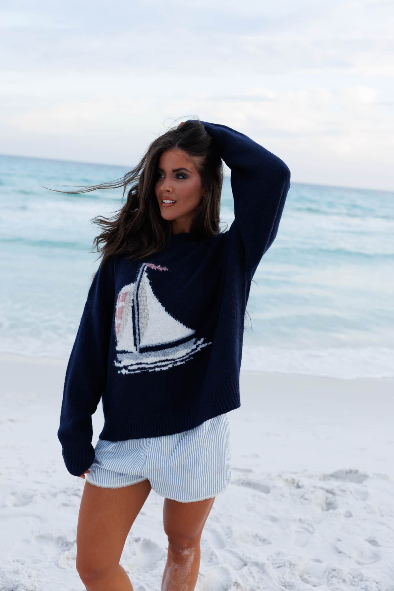 【美品】MARGA SAILOR SUMMER KNIT Sailboat Sweater