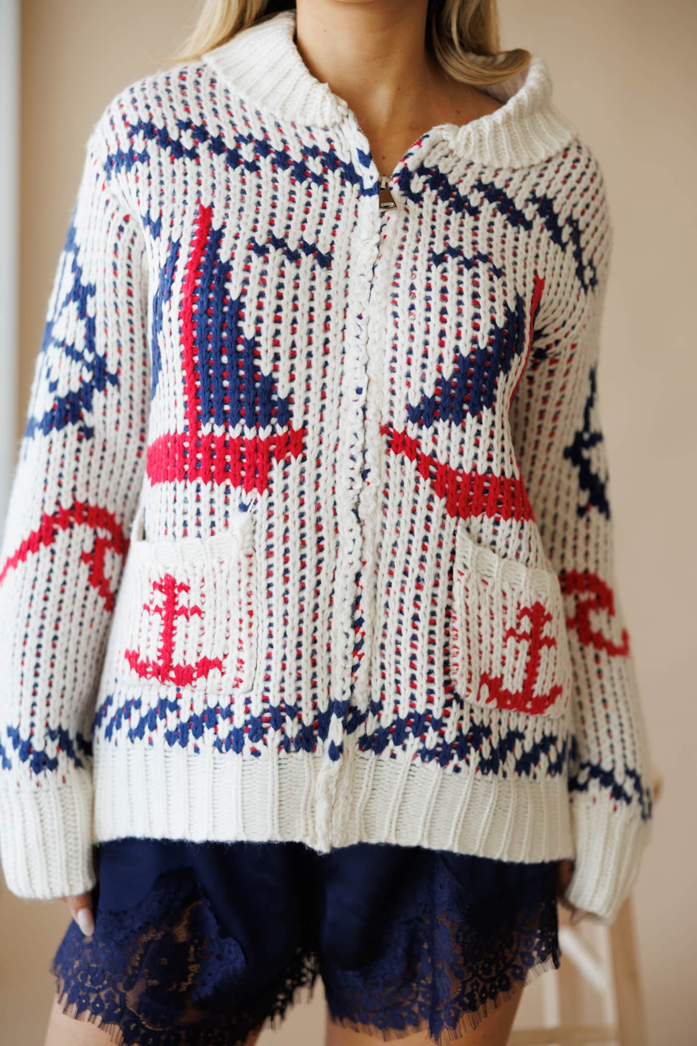 Sailboat Knit Cardigan