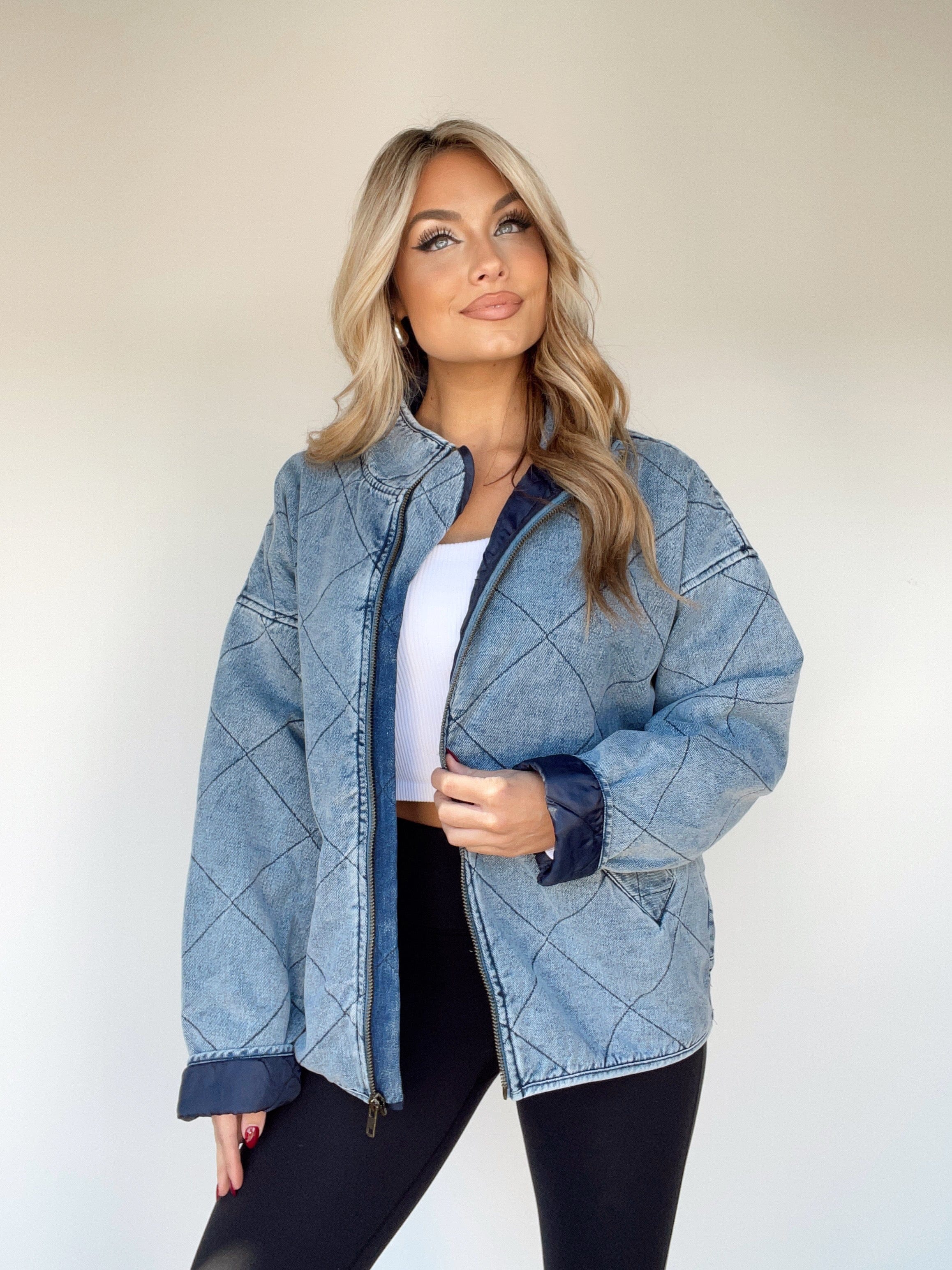 BD268-LANE quilted denim jacket by together
