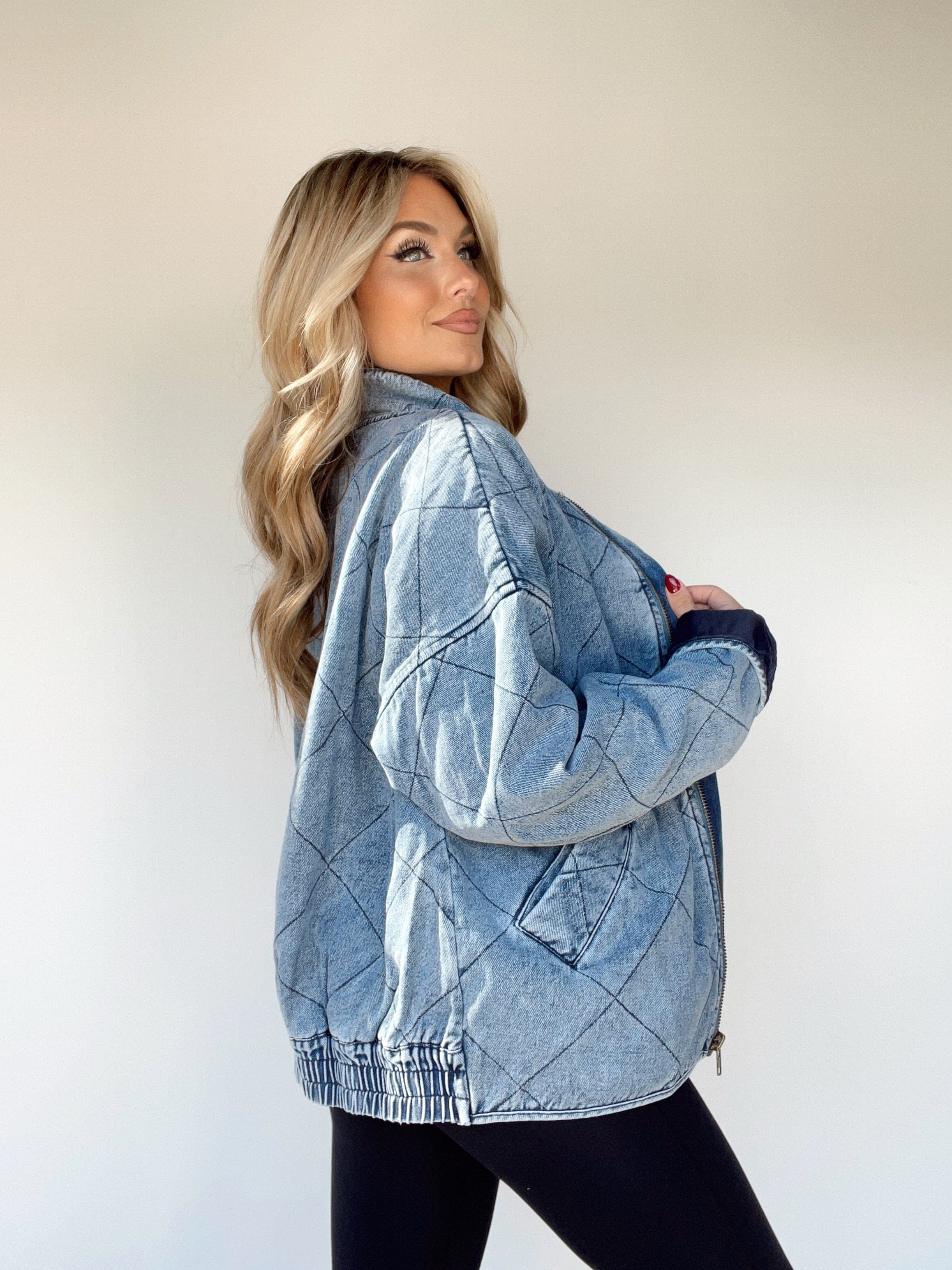 BD268-LANE quilted denim jacket by together