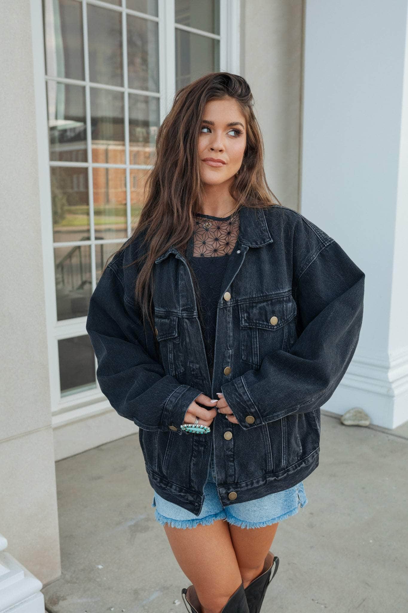 Black Oversized Claudia Jacket