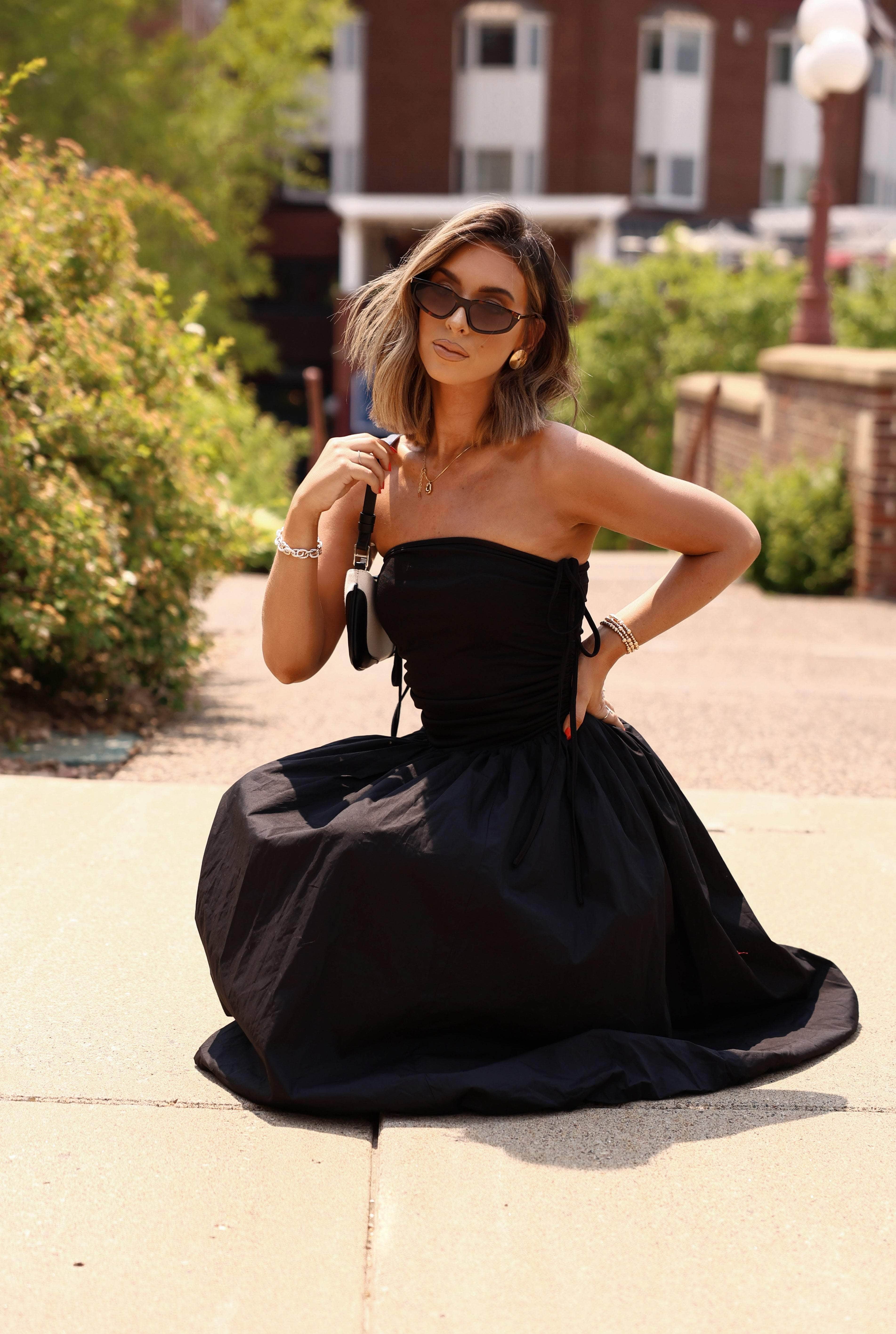 Black Tube Midi Dress