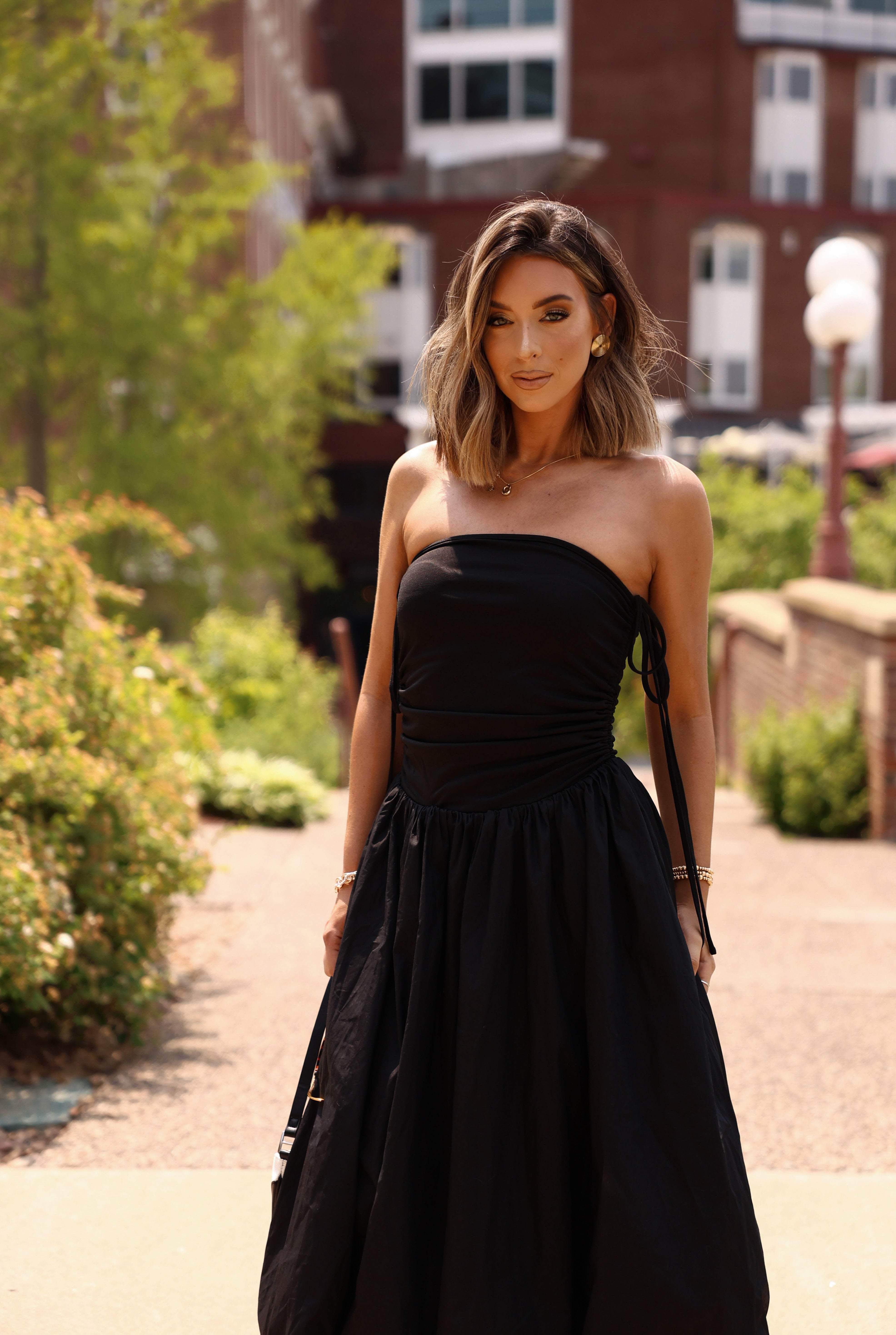 Black Tube Midi Dress