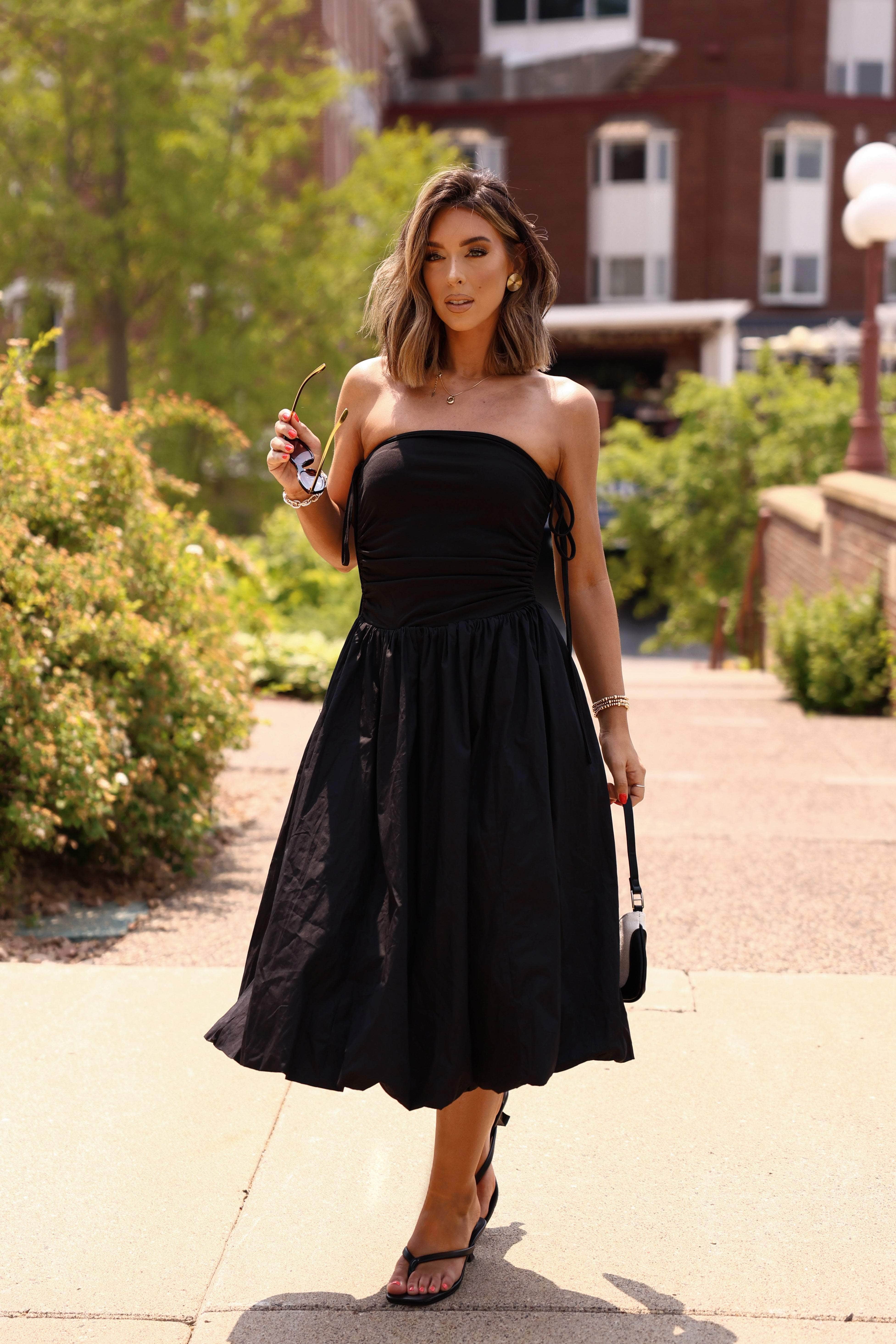 Black Tube Midi Dress