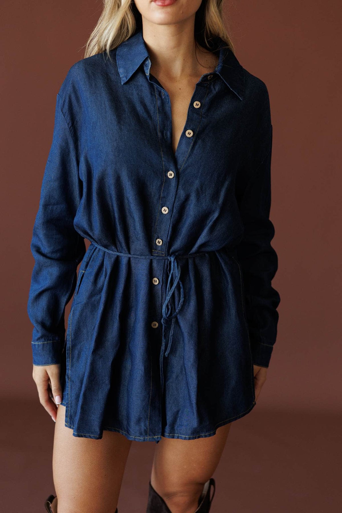 Blue Roan Chambray Romper