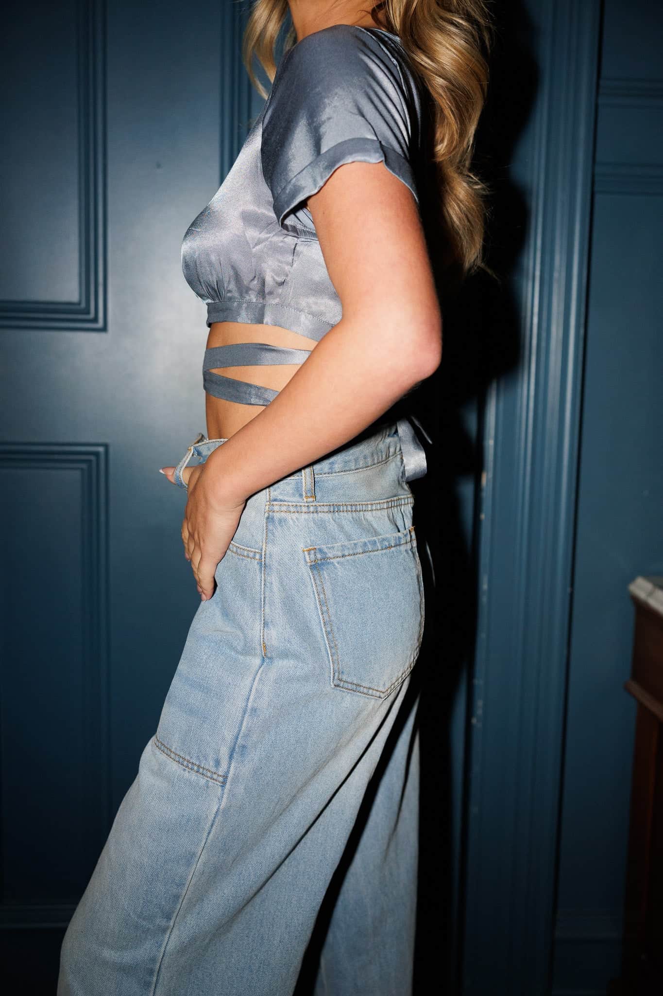 Blue Wrapped Up In You Top