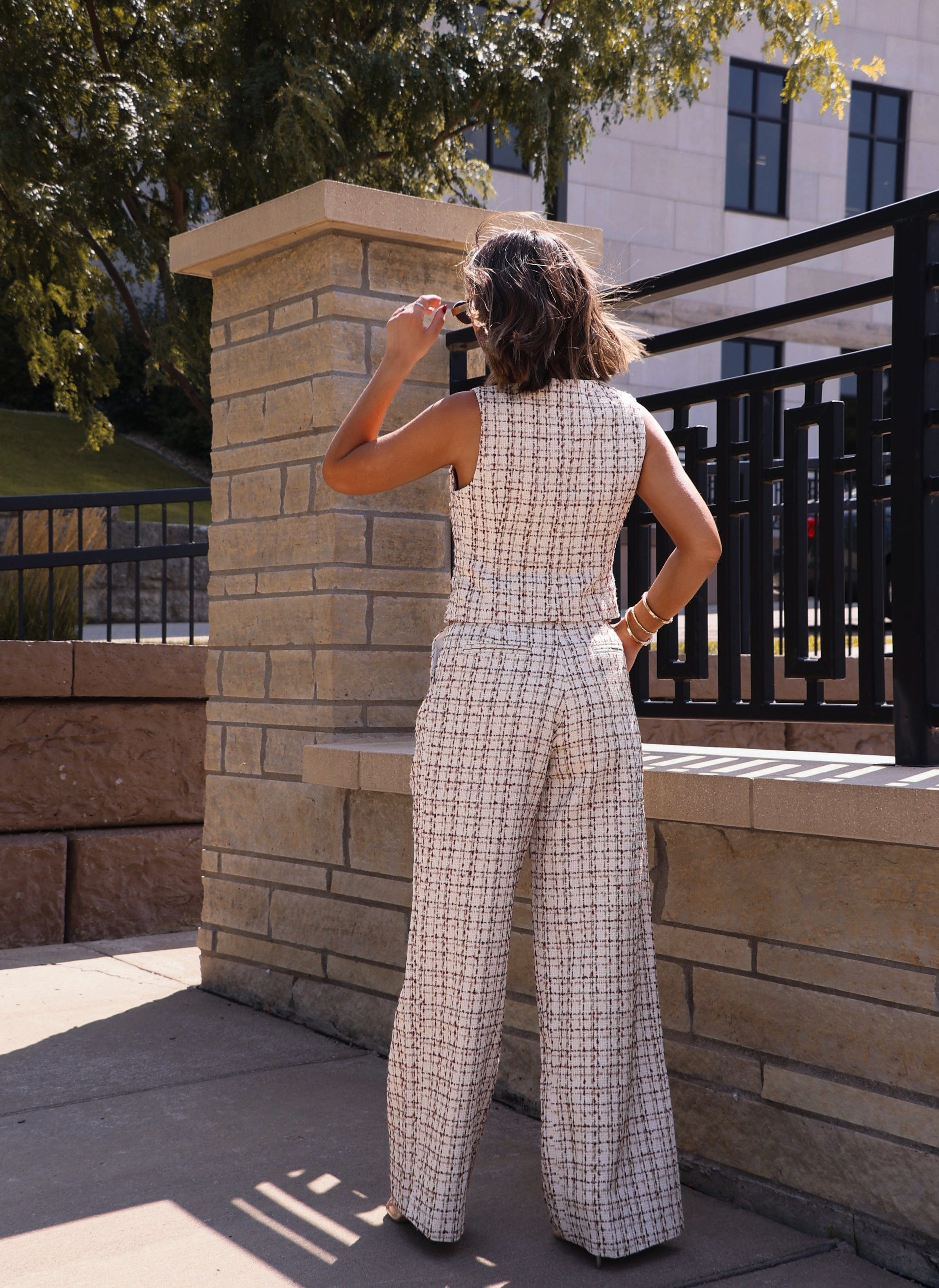 Boucle Plaid Trouser Fore Collection