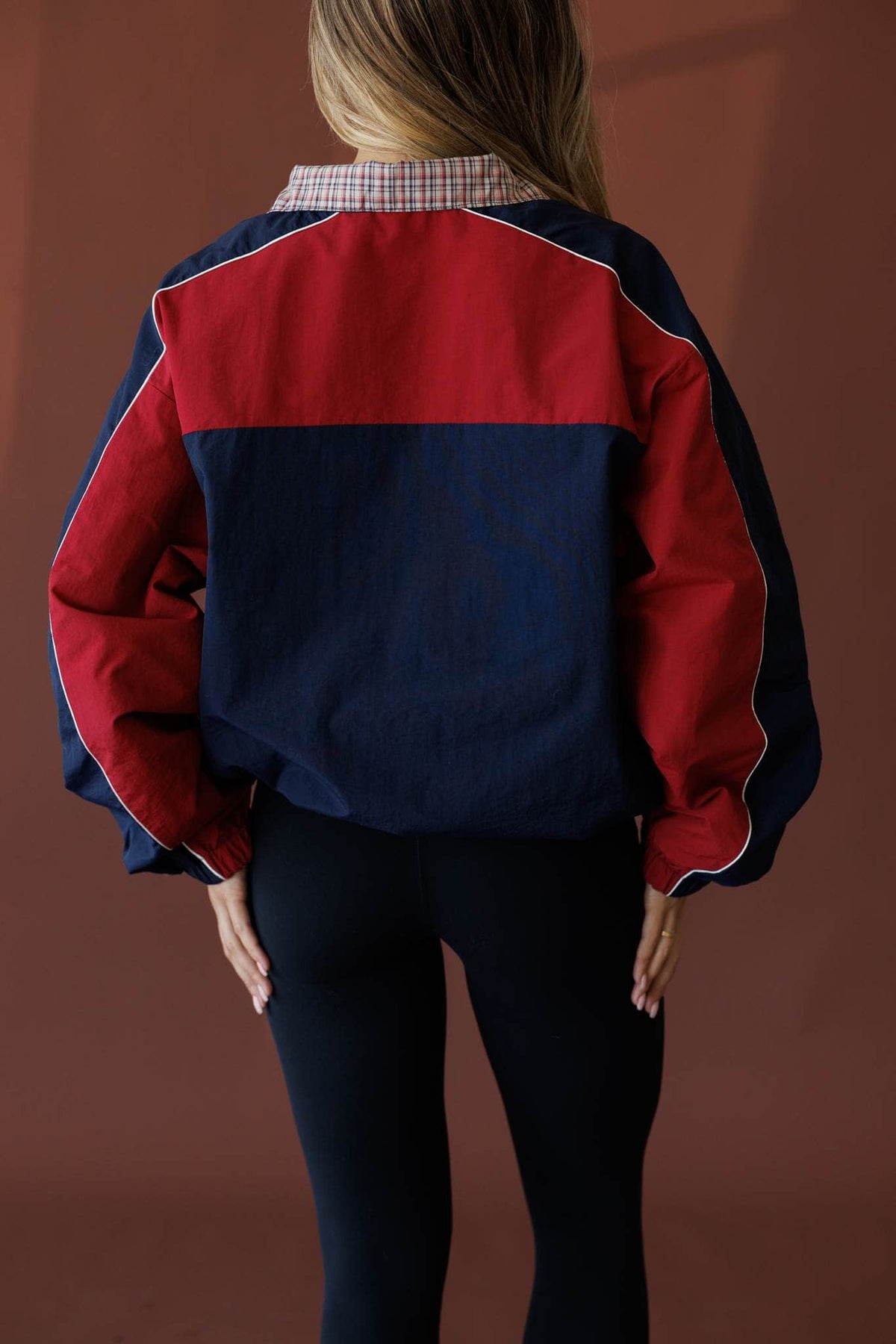 Navy and lemon reversible jacket