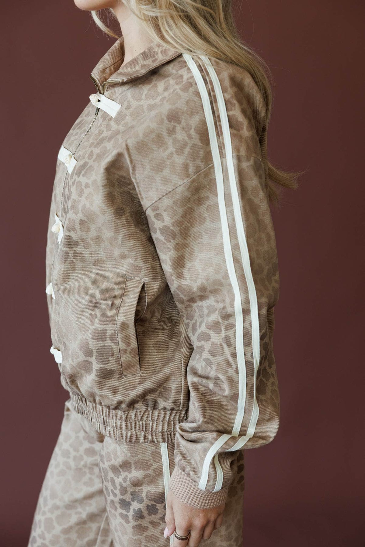 Tan leopard print jacket