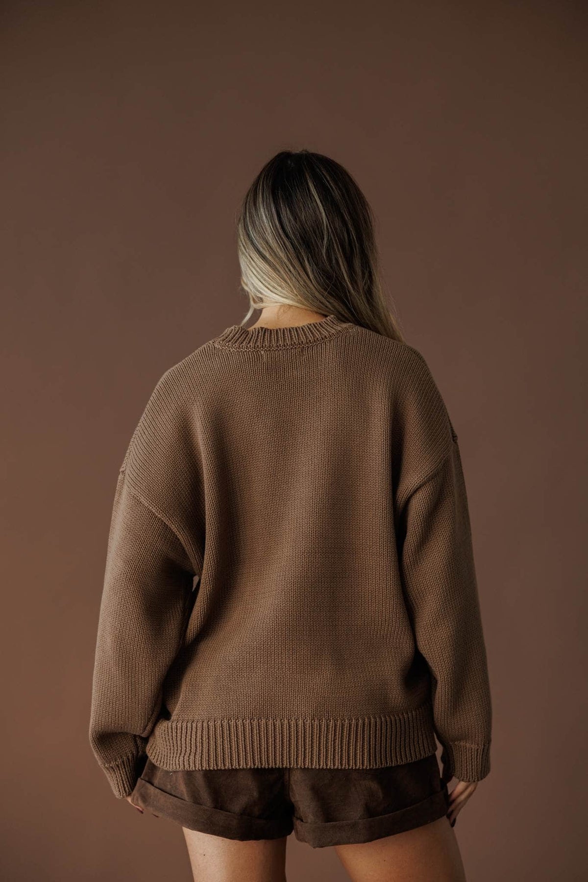 Brown American flag sweatshirt
