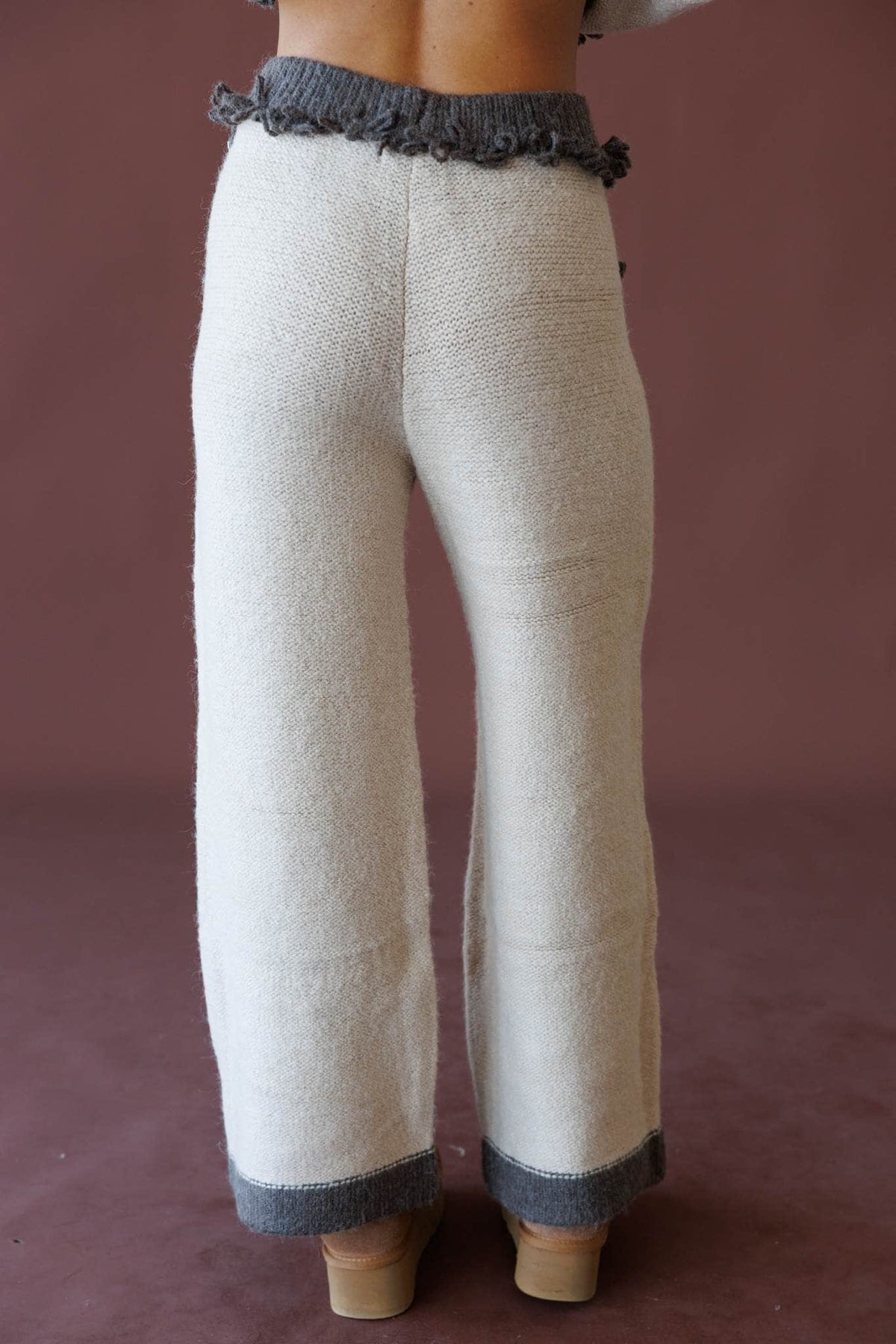 Oatmeal knit pants
