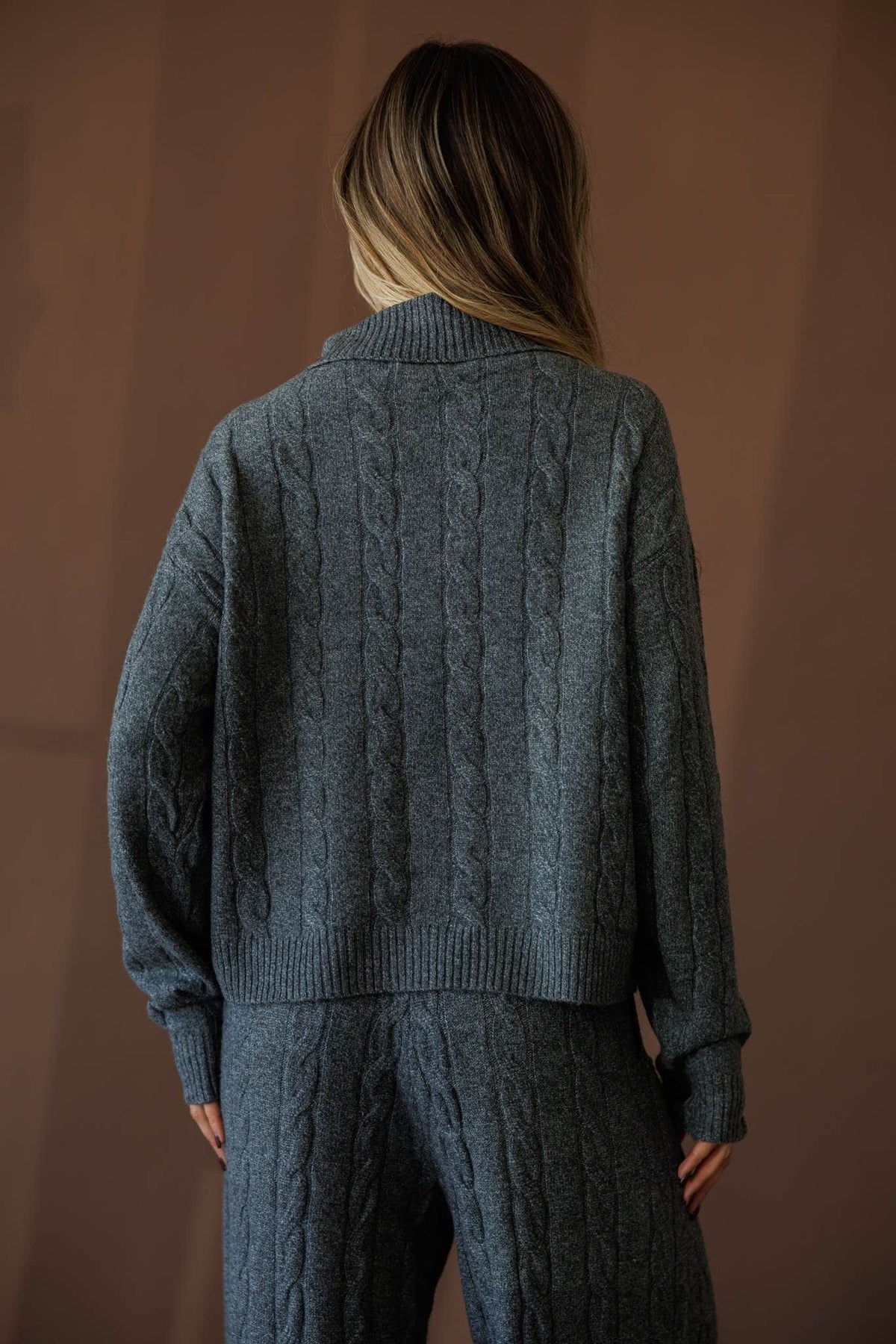 Plaid half zip pullover