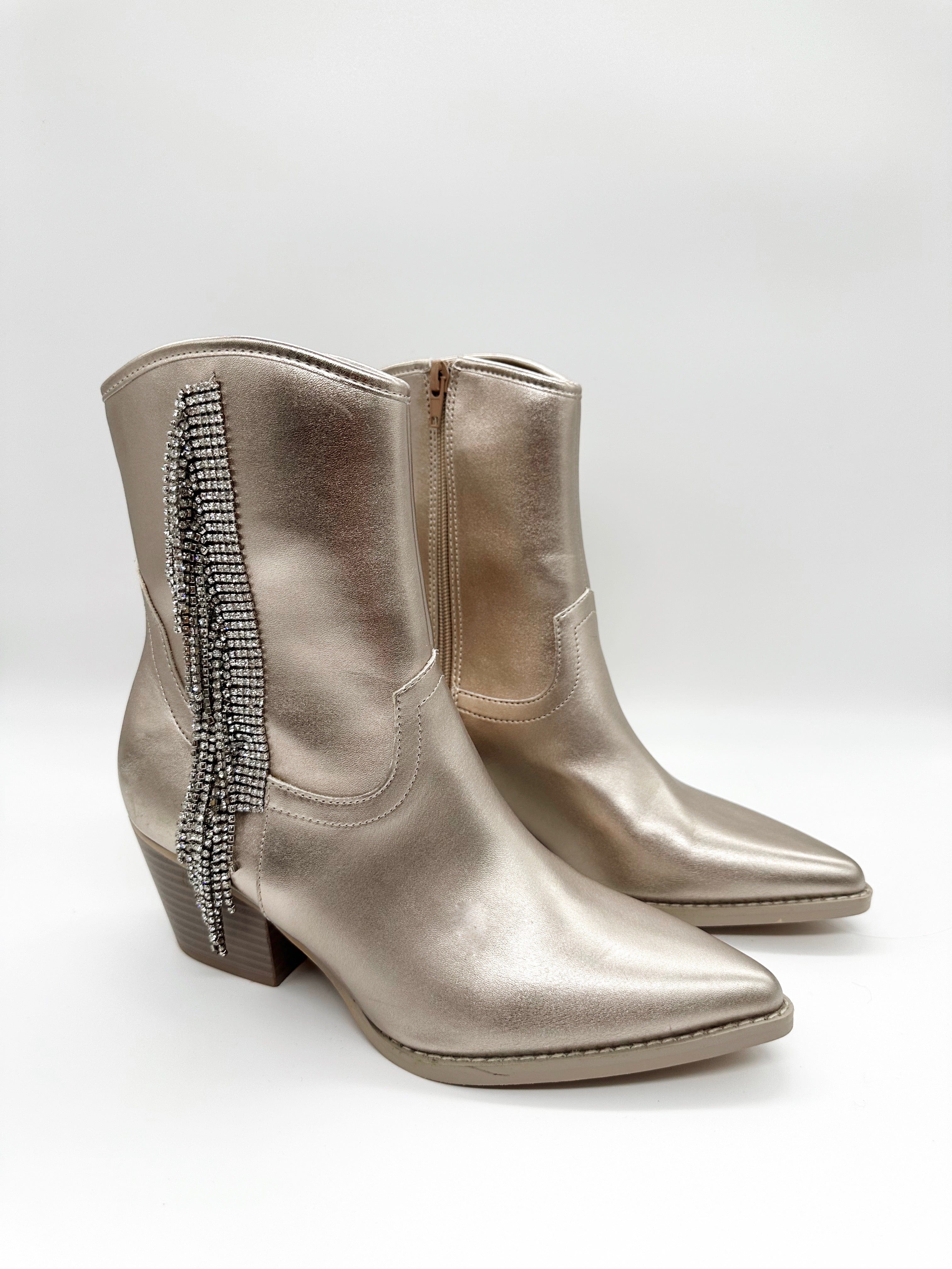 Champagne Glitz And Glam Boot Free Soul
