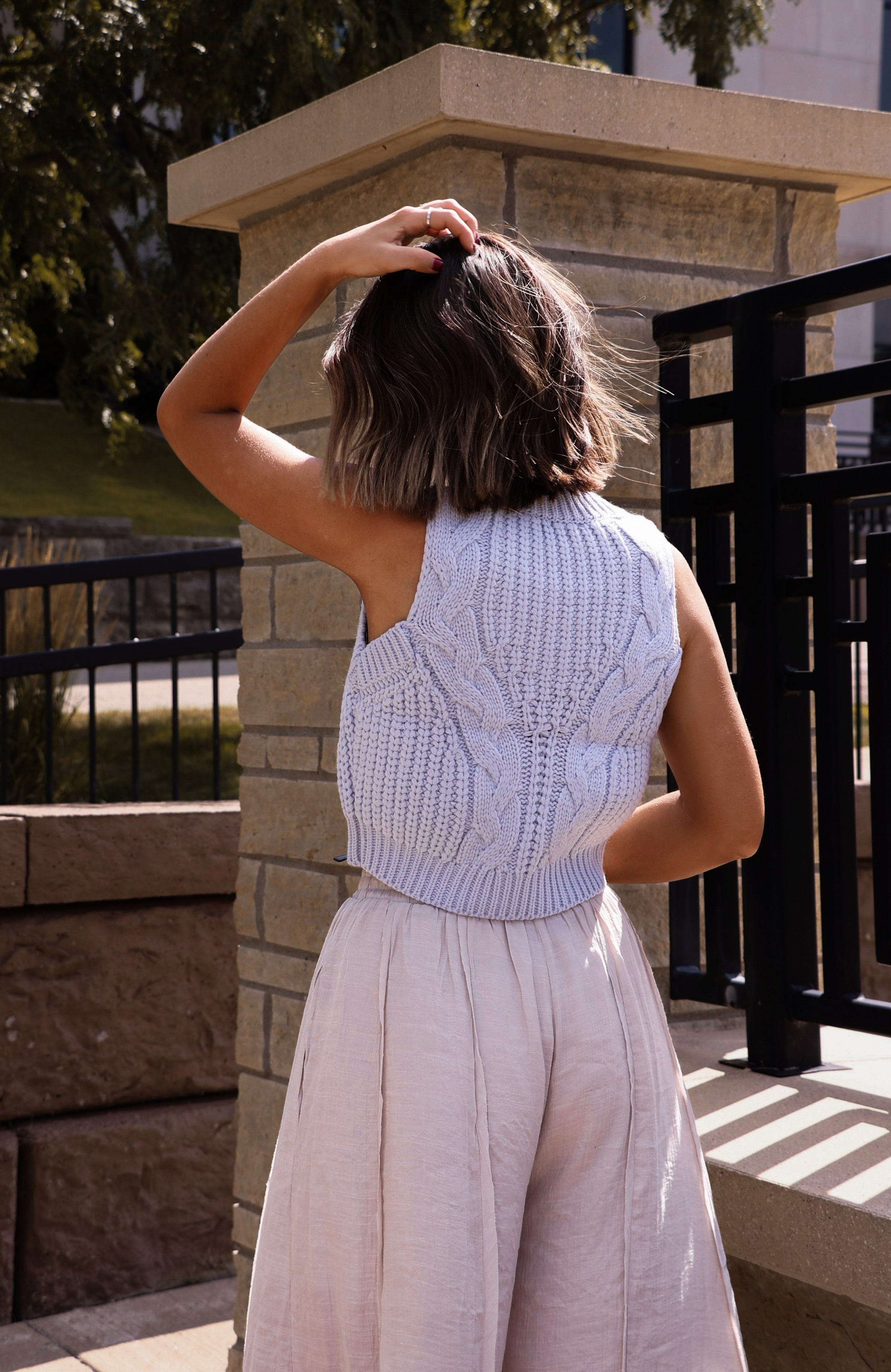 Charming Cable Knit Tank Le Lis