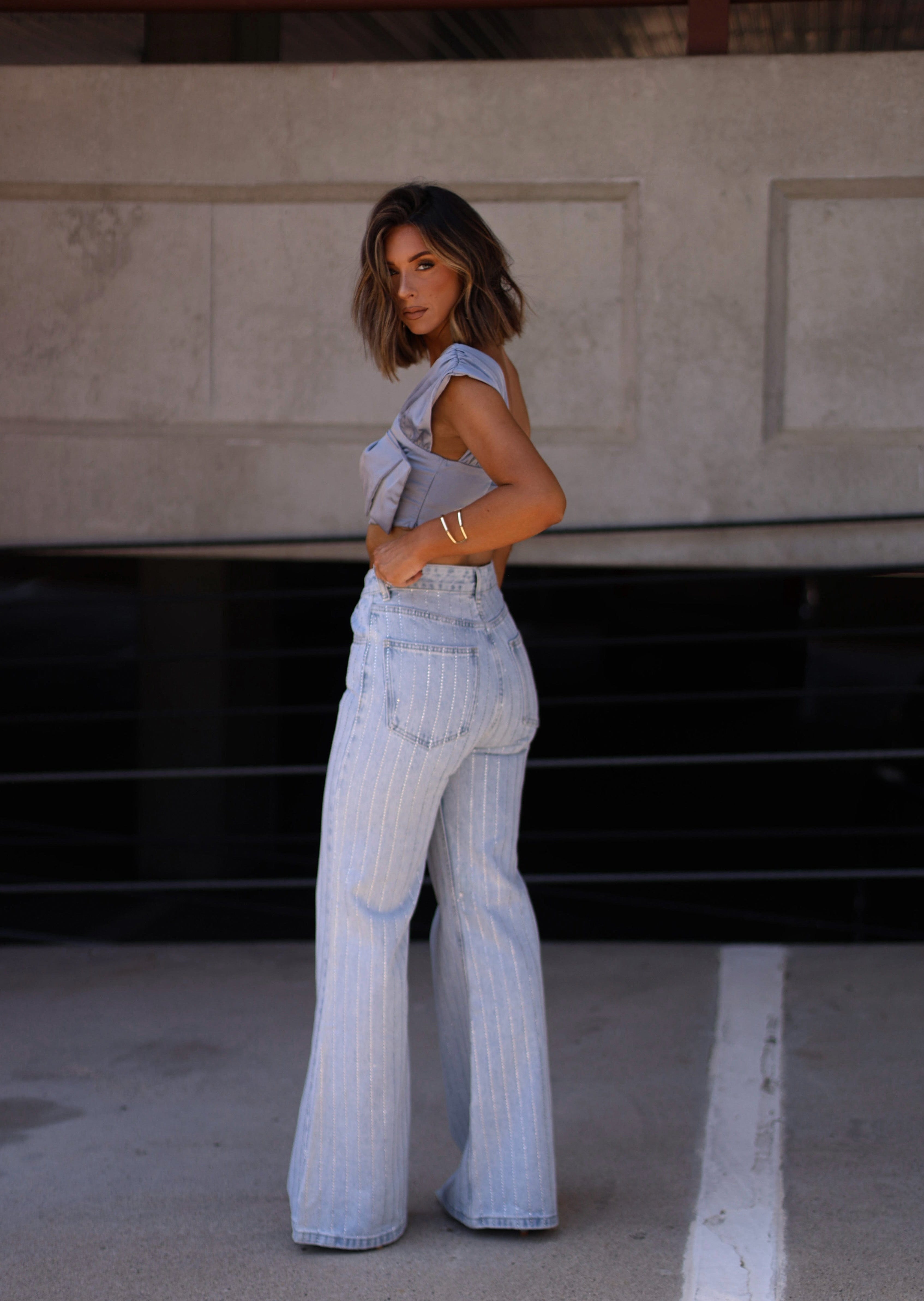 Crystal Studded Denim Fore Collection