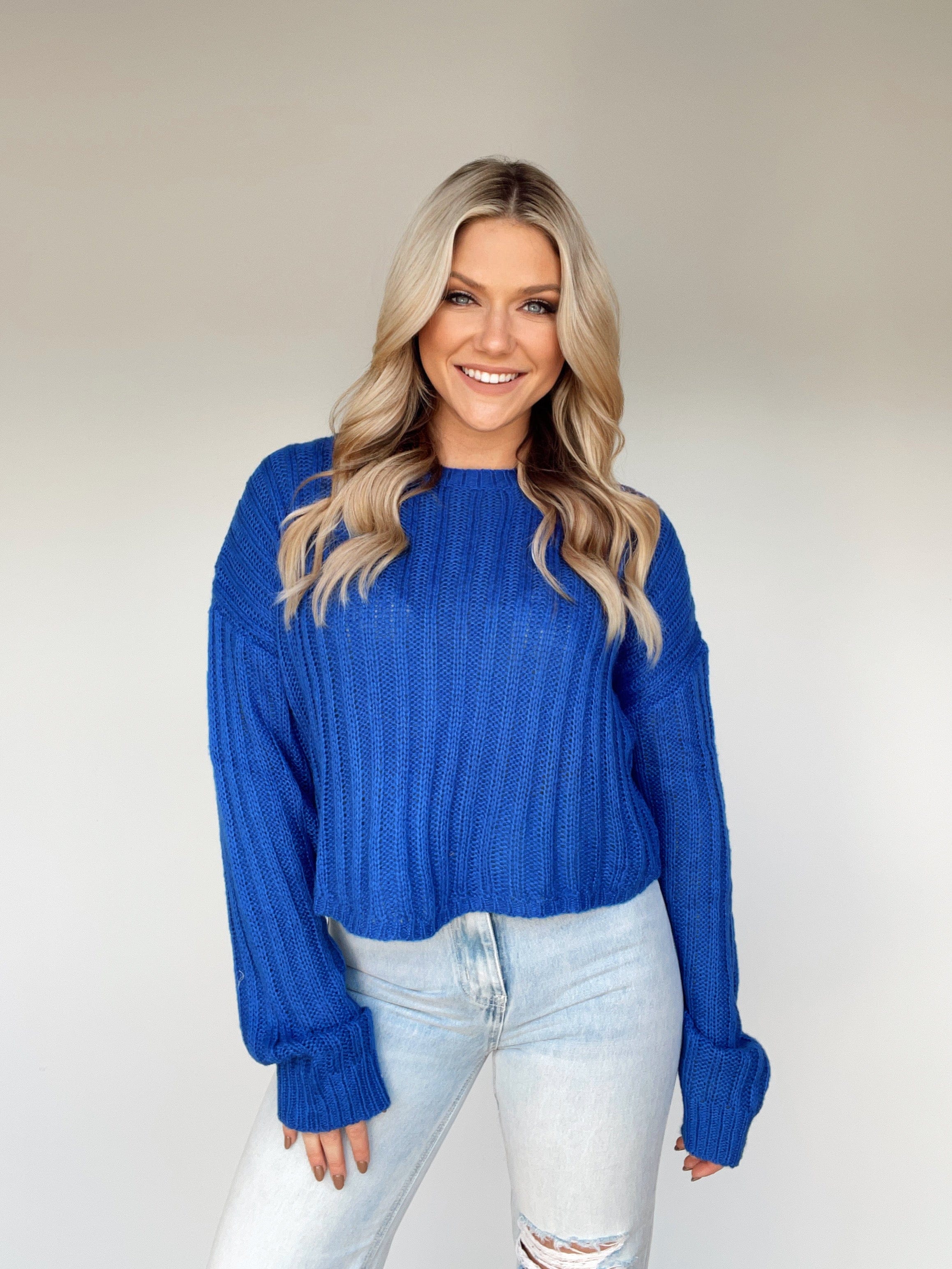 CSW8003B open knit sweater Cloud Ten