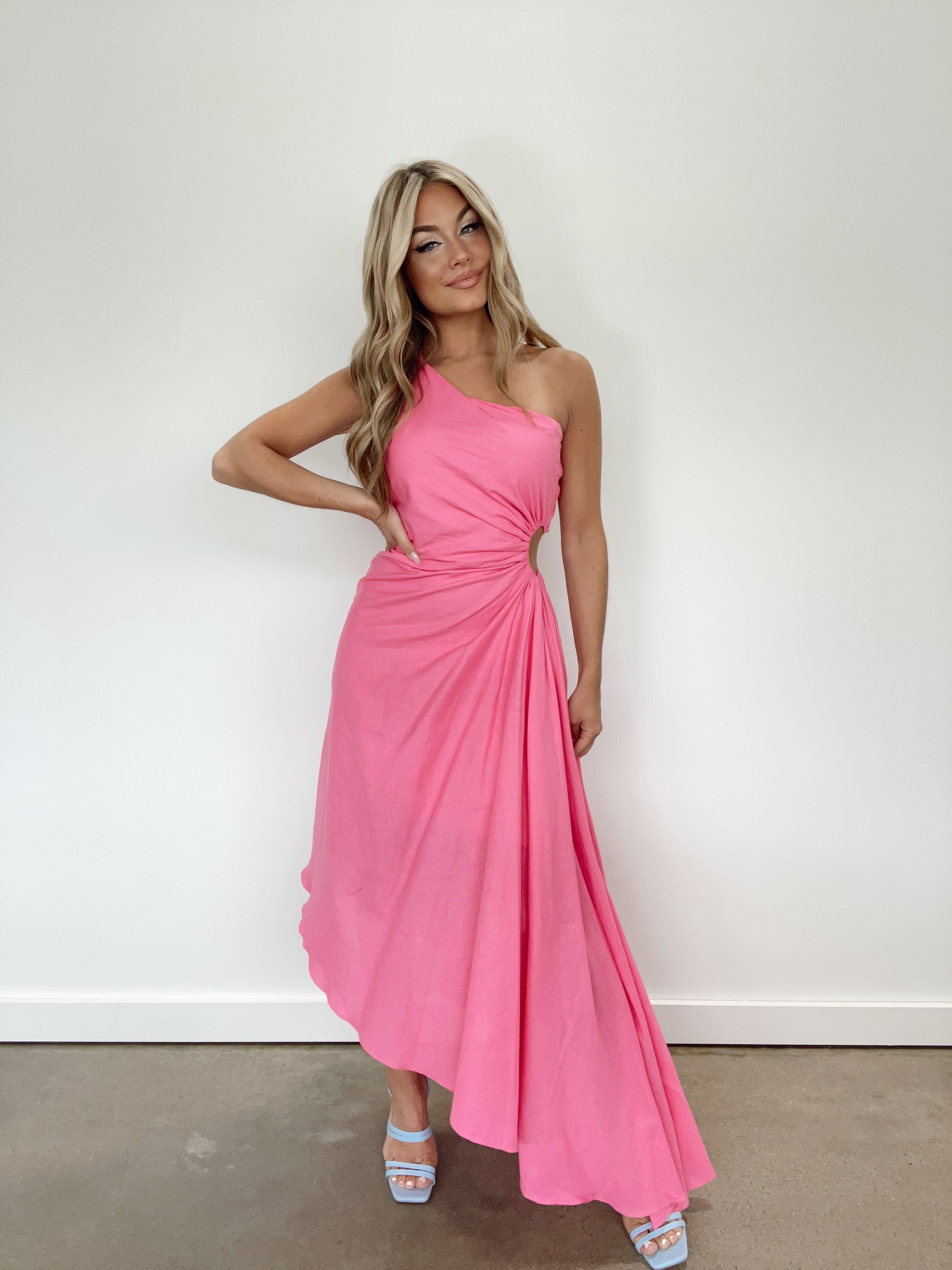 DA29601Y pink one should midi dress Aakaa