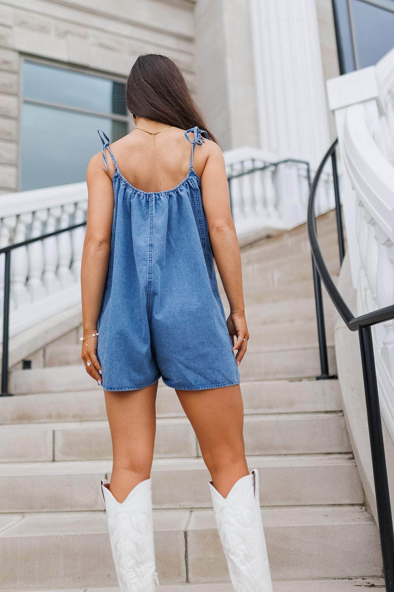 Denim Swing Romper