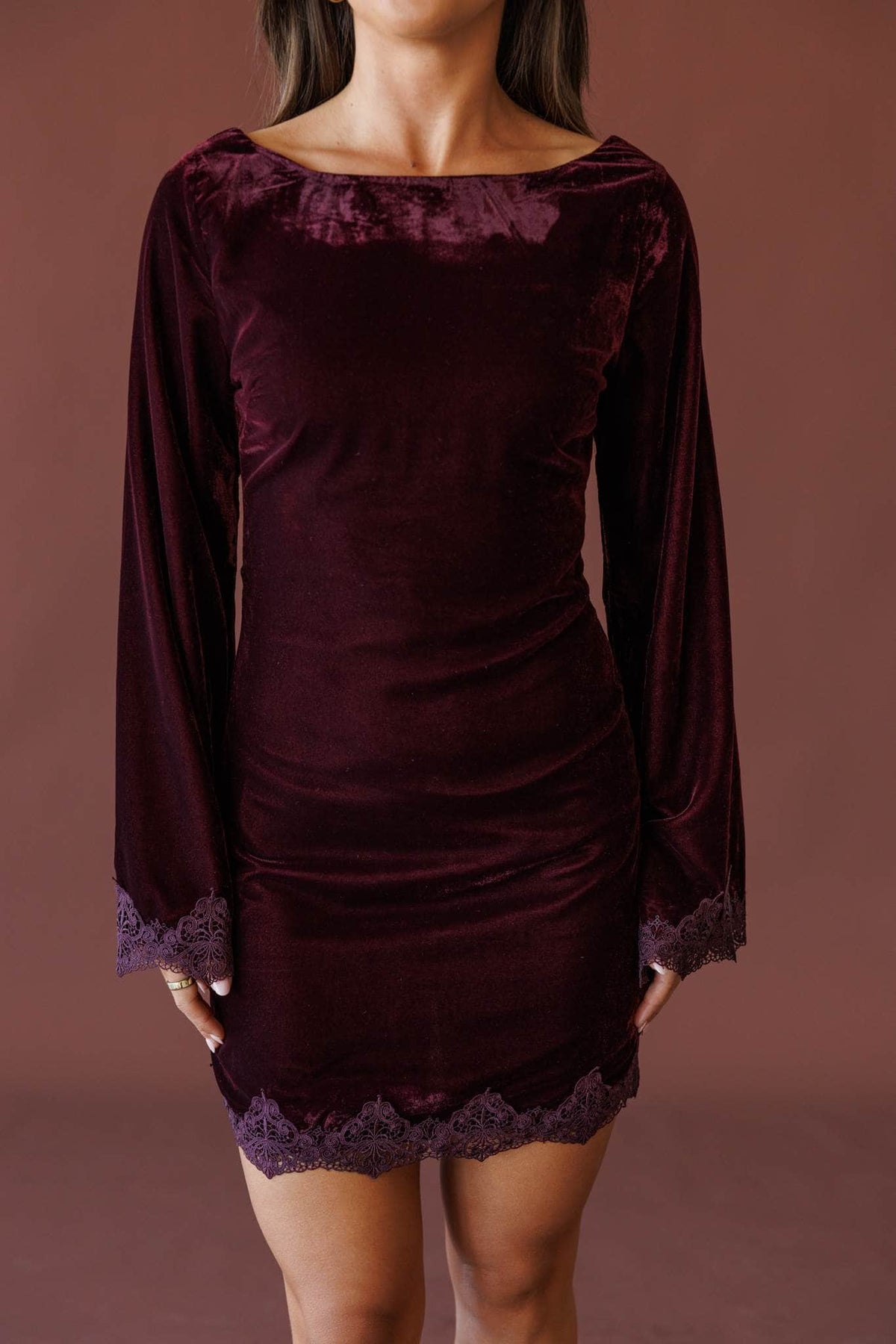 Burgundy dress