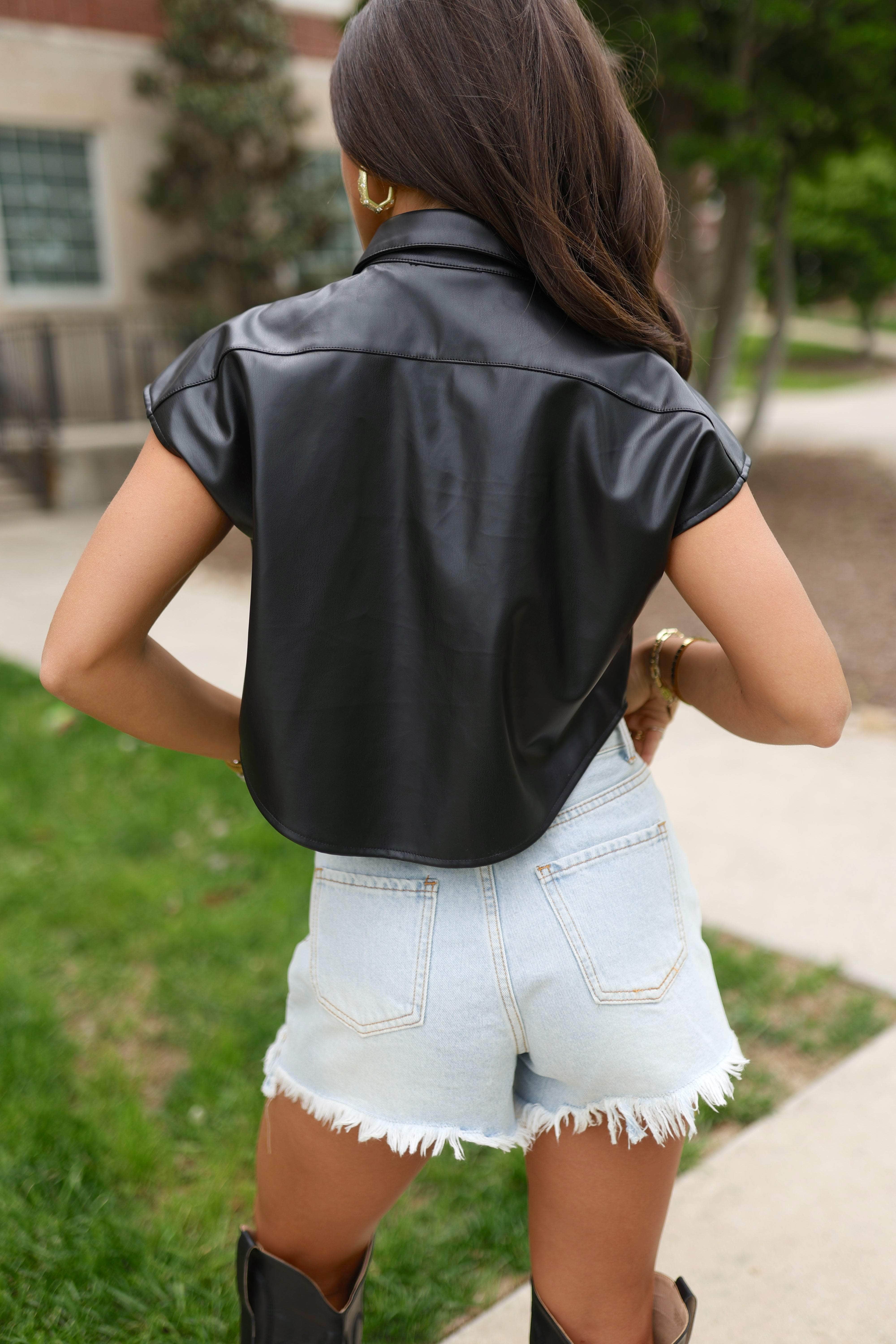 Faux Leather Vest
