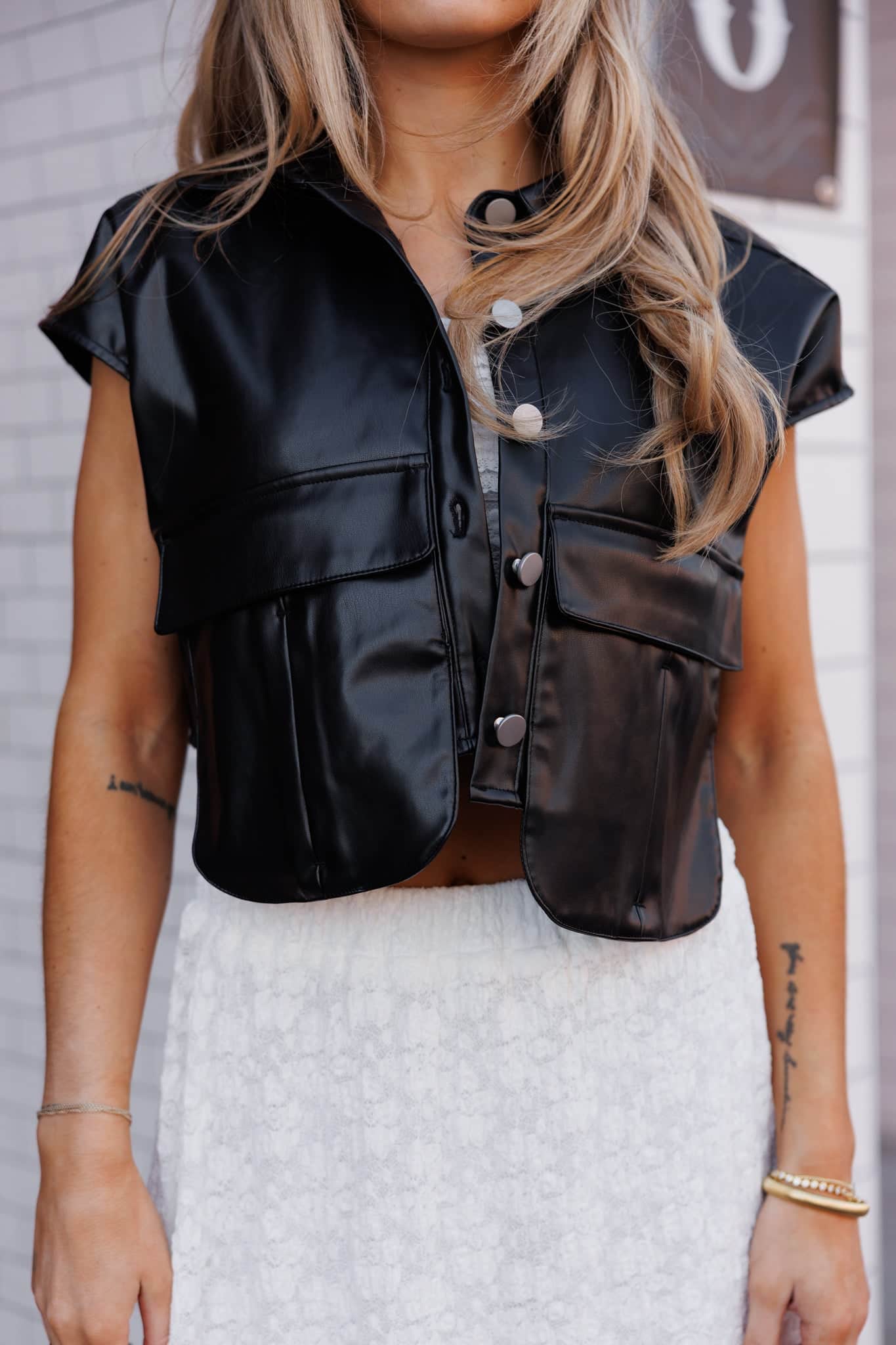 Faux Leather Vest