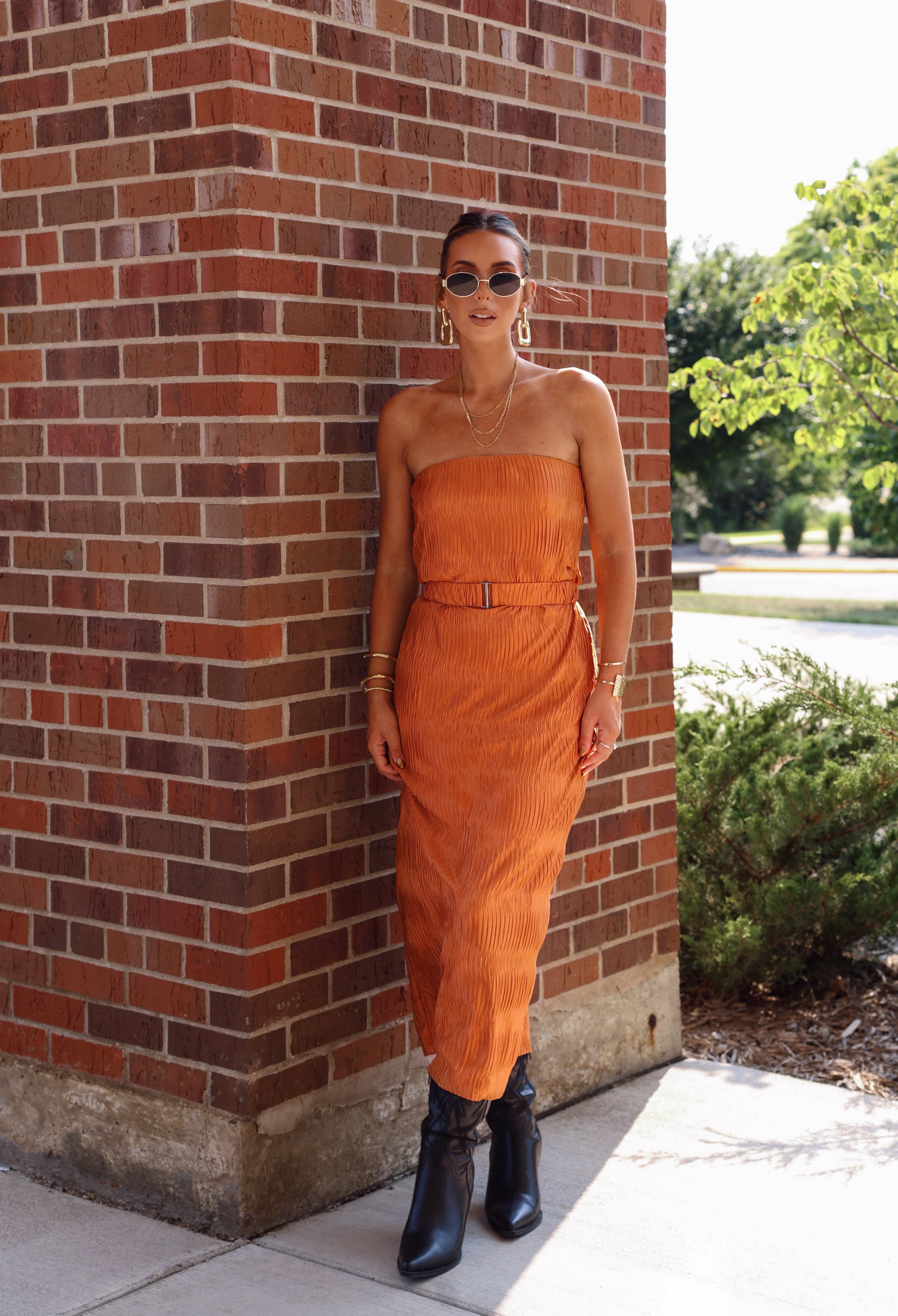 FD11773-P1297 peach sleeveless tube maxi dress Dress Forum