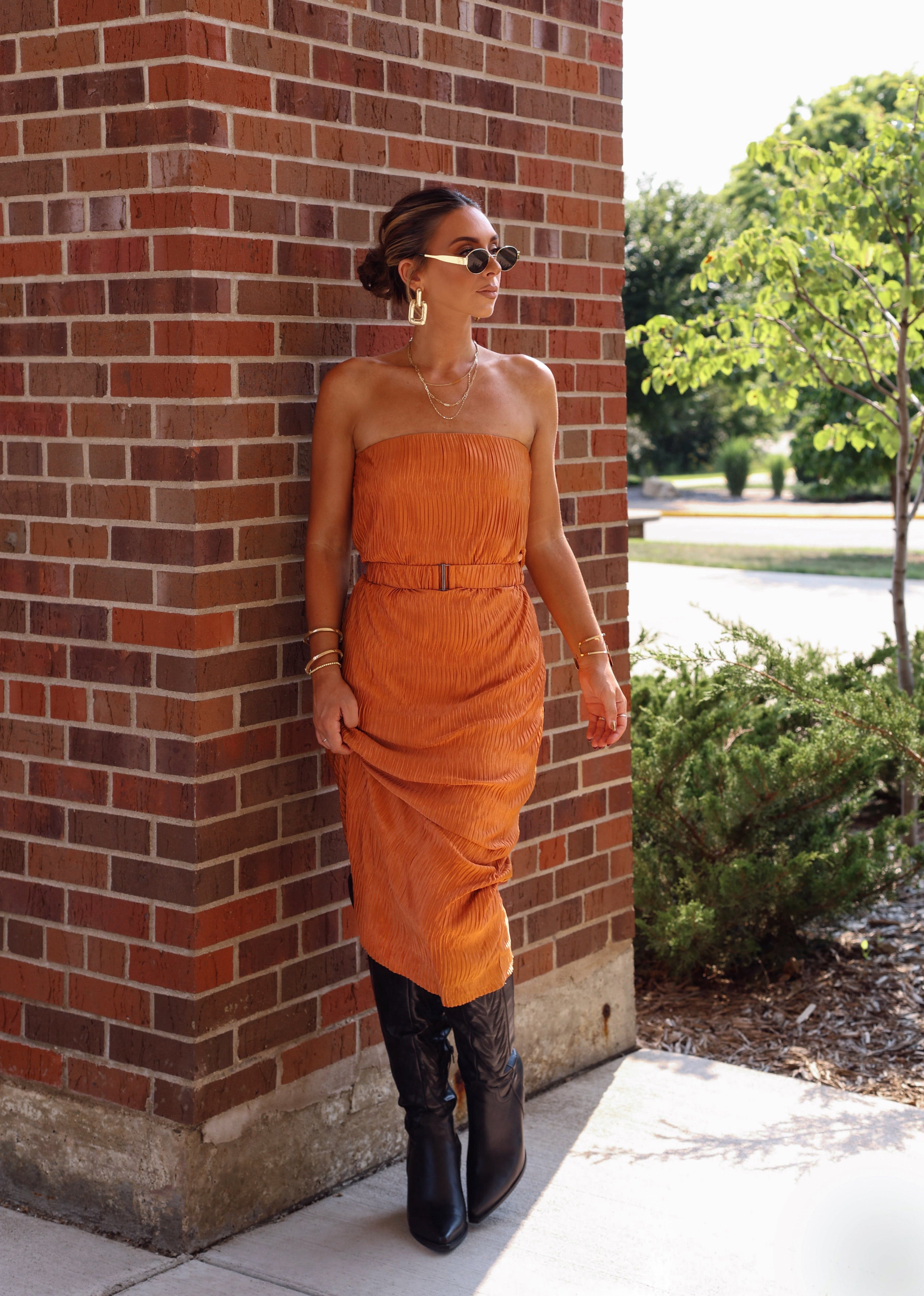 FD11773-P1297 peach sleeveless tube maxi dress Dress Forum