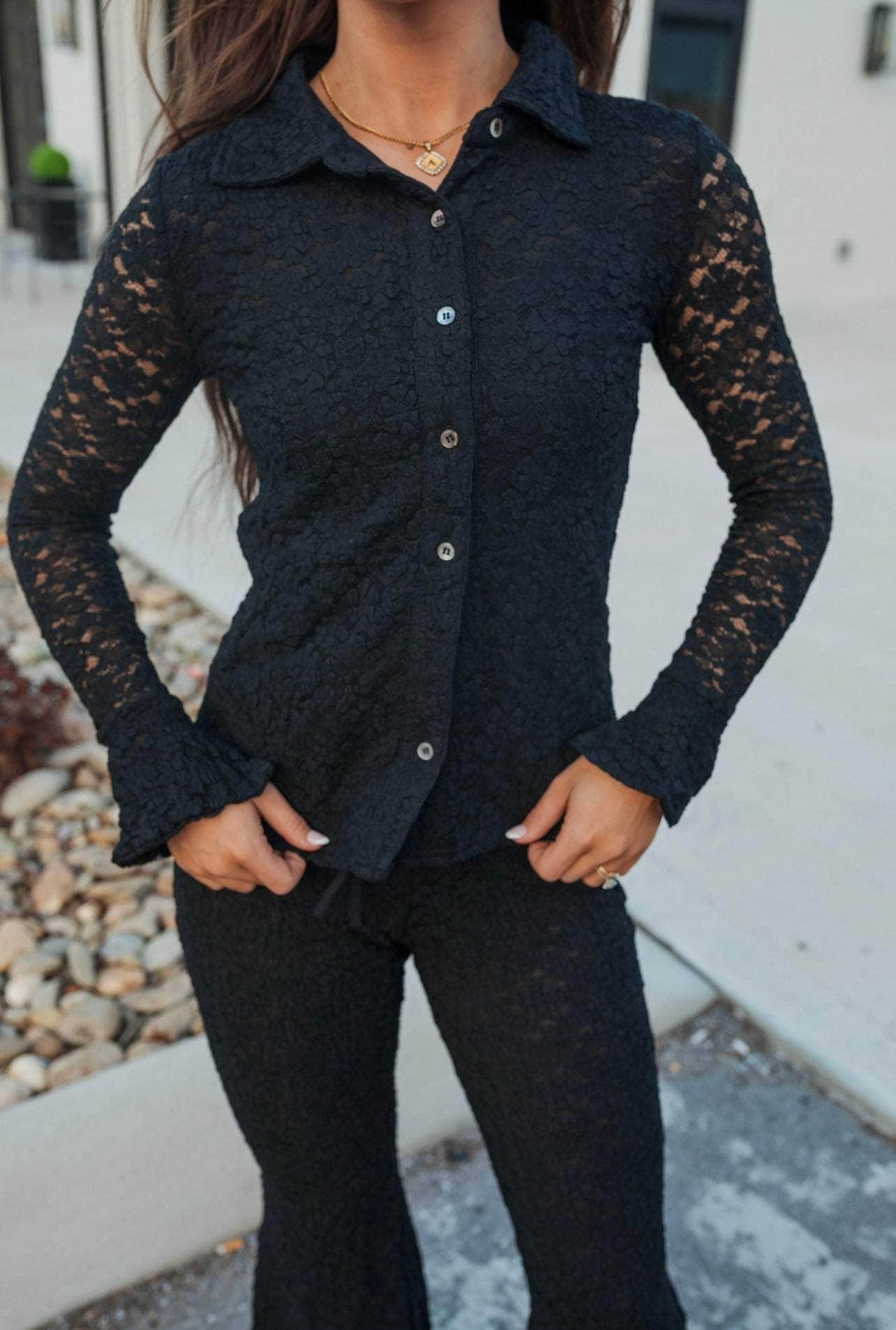 Floral Lace Long Sleeve Top