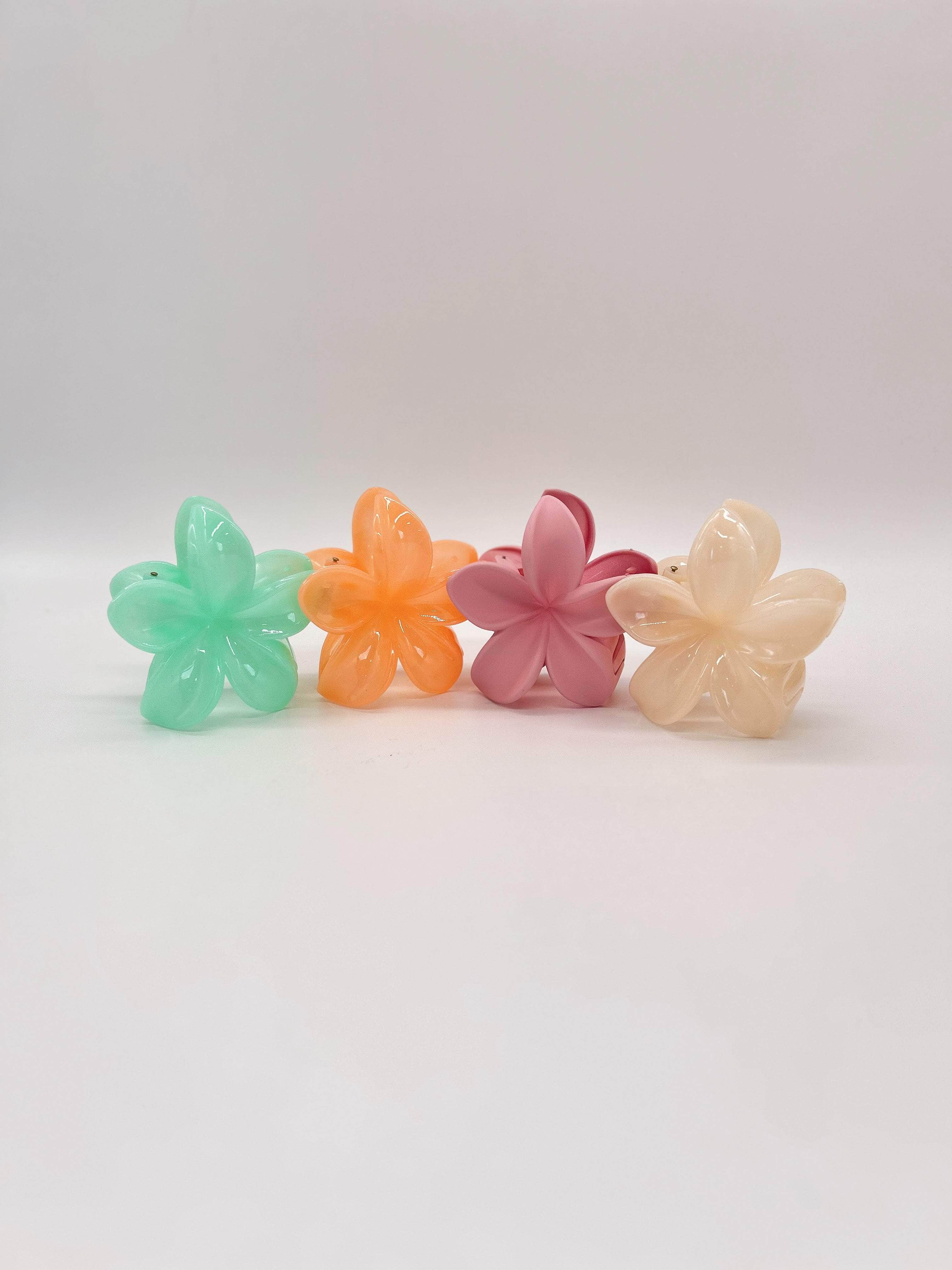 ivory, mint, peach, pink