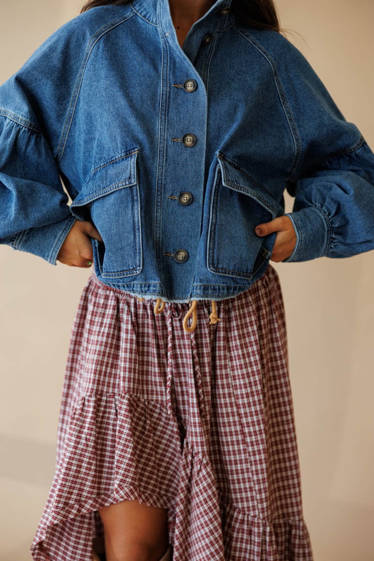 Medium wash denim jacket