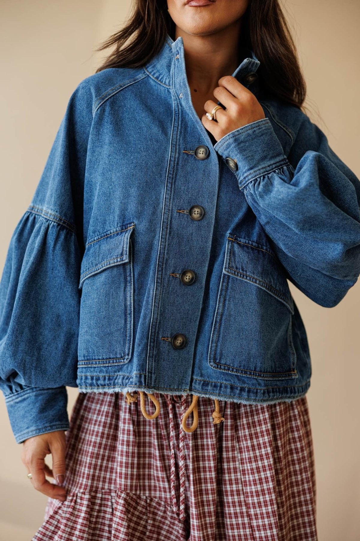 Medium wash denim jacket