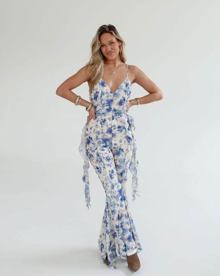 Frilly Floral Jumpsuit