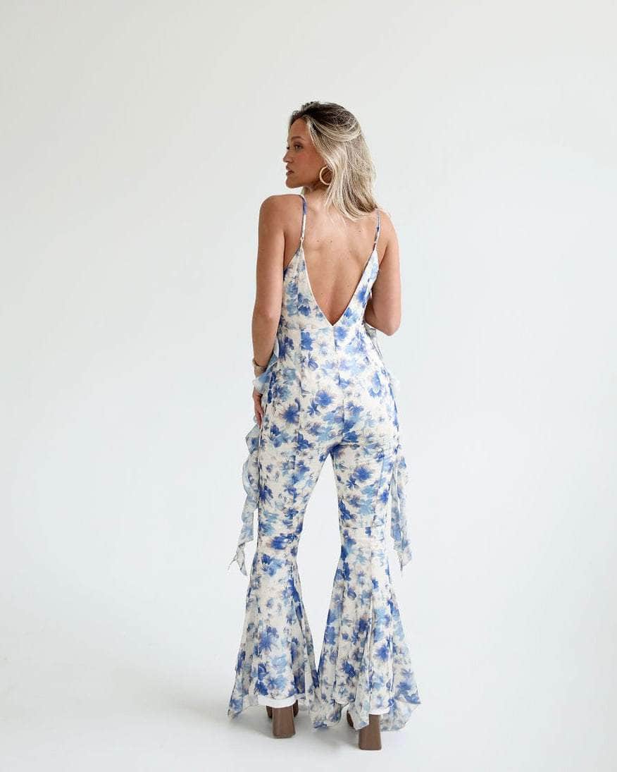 Frilly Floral Jumpsuit
