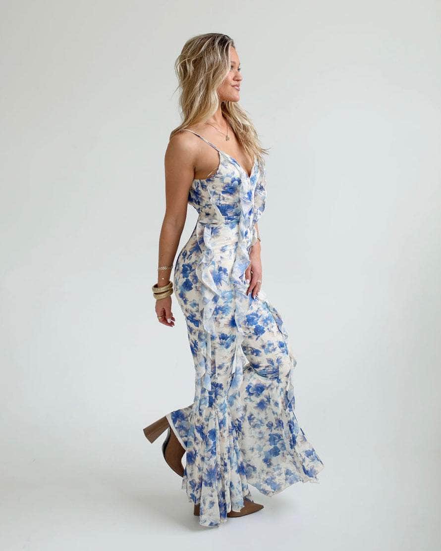 Frilly Floral Jumpsuit