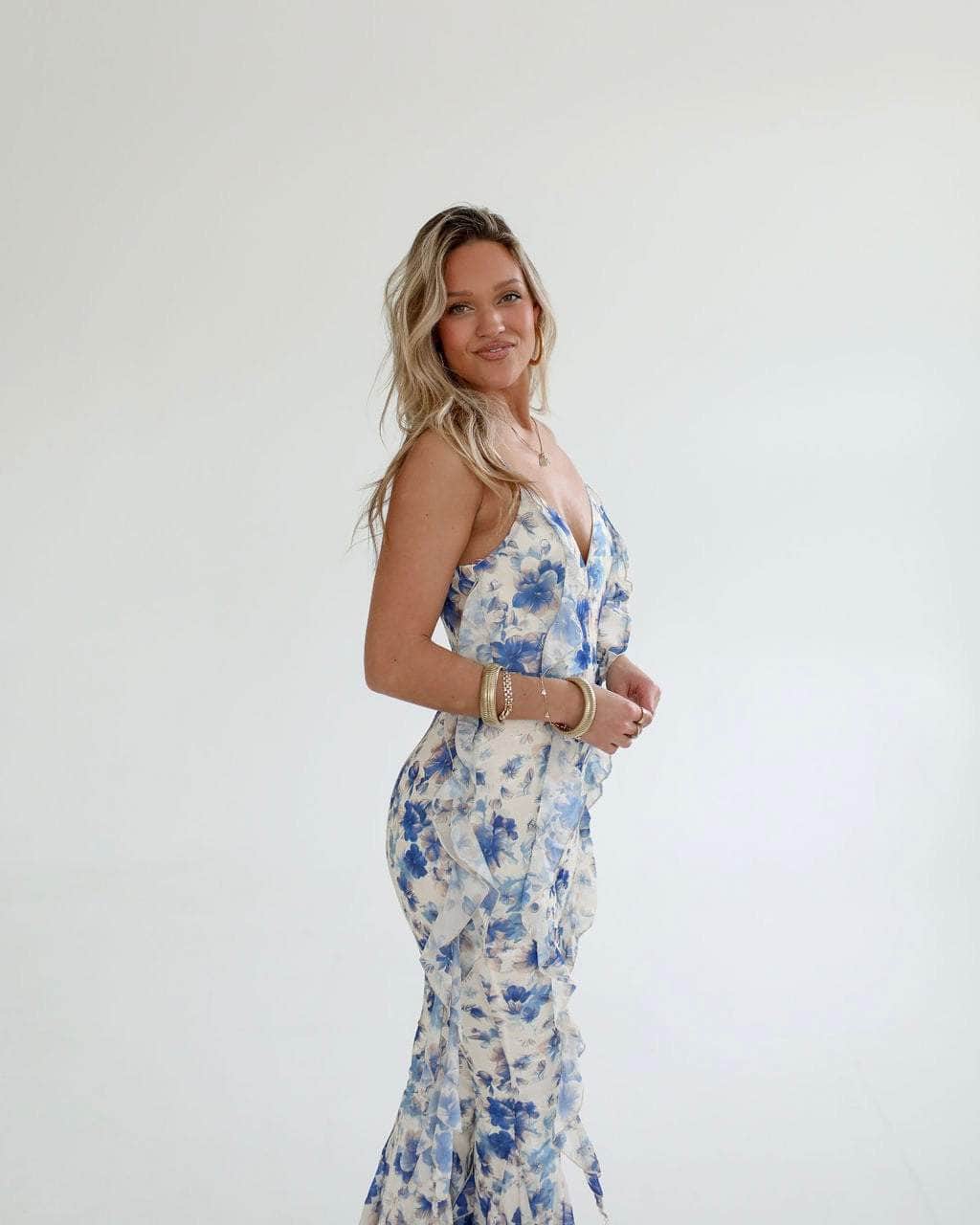 Frilly Floral Jumpsuit