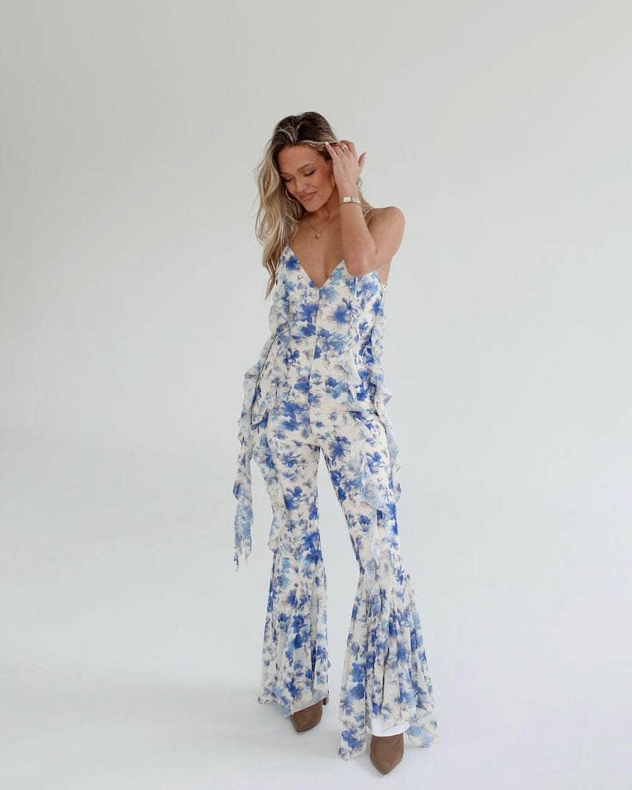 Frilly Floral Jumpsuit