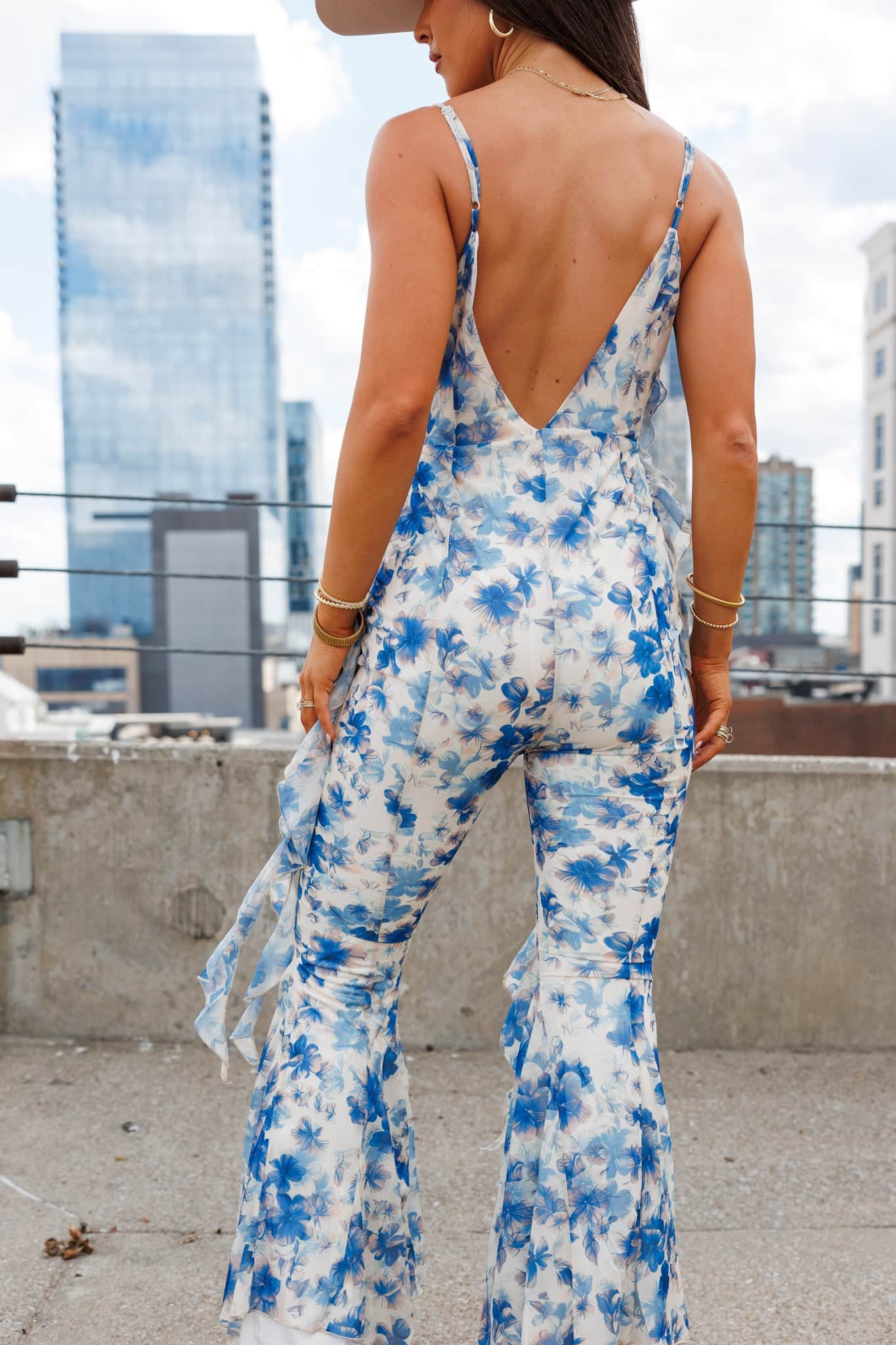 Frilly Floral Jumpsuit