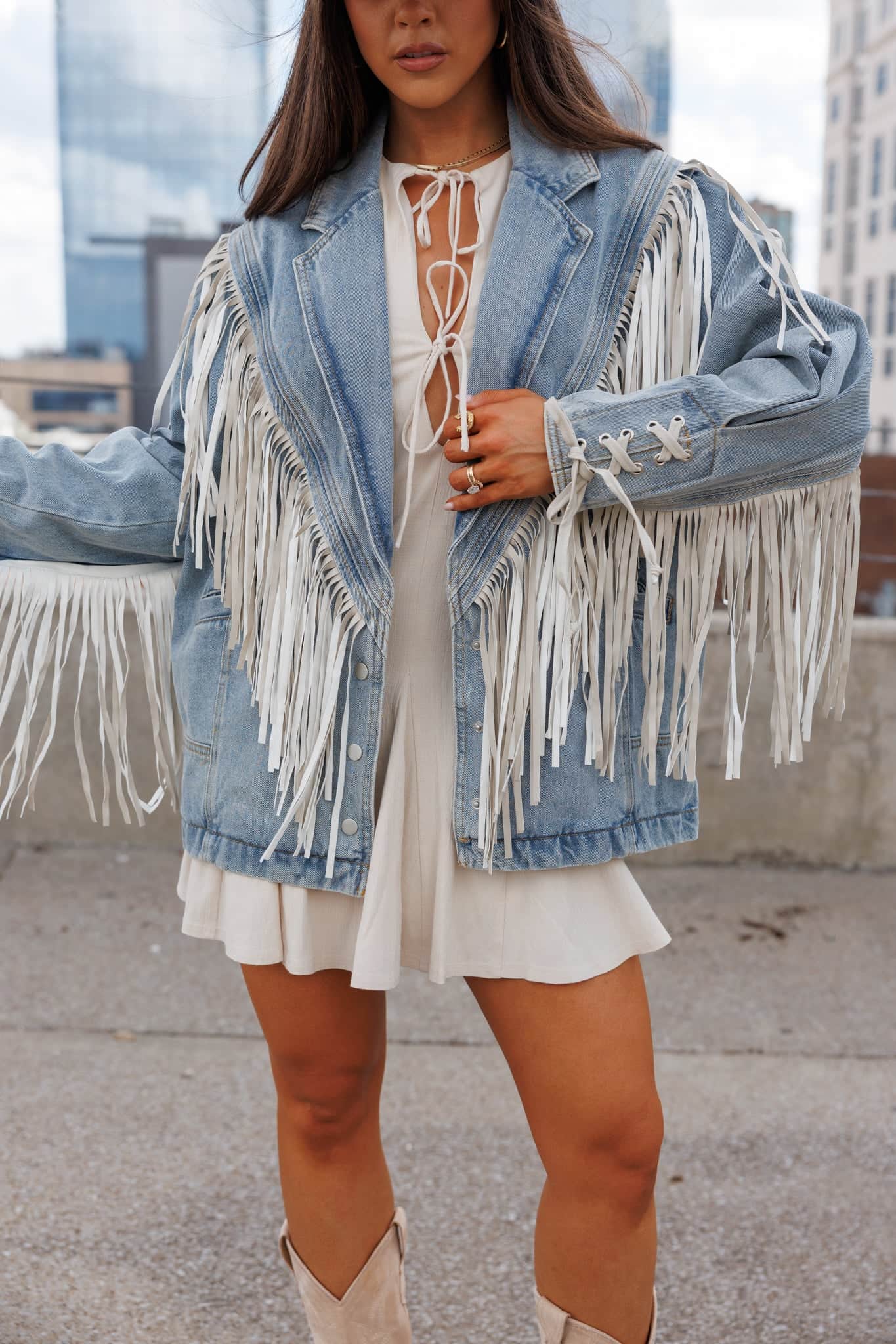 Fringe Finale Denim Jacket