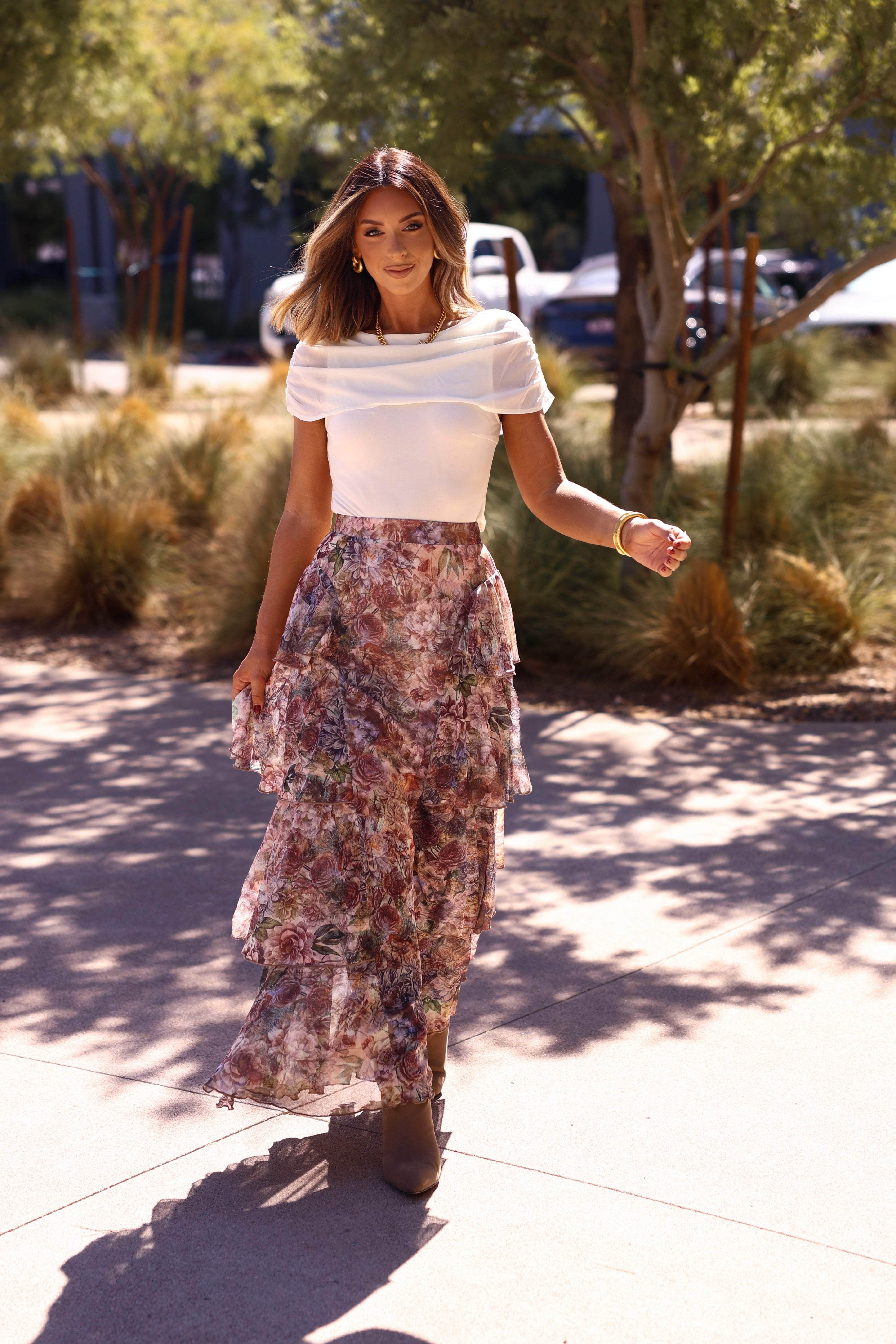 Falling Fast Floral Skirt