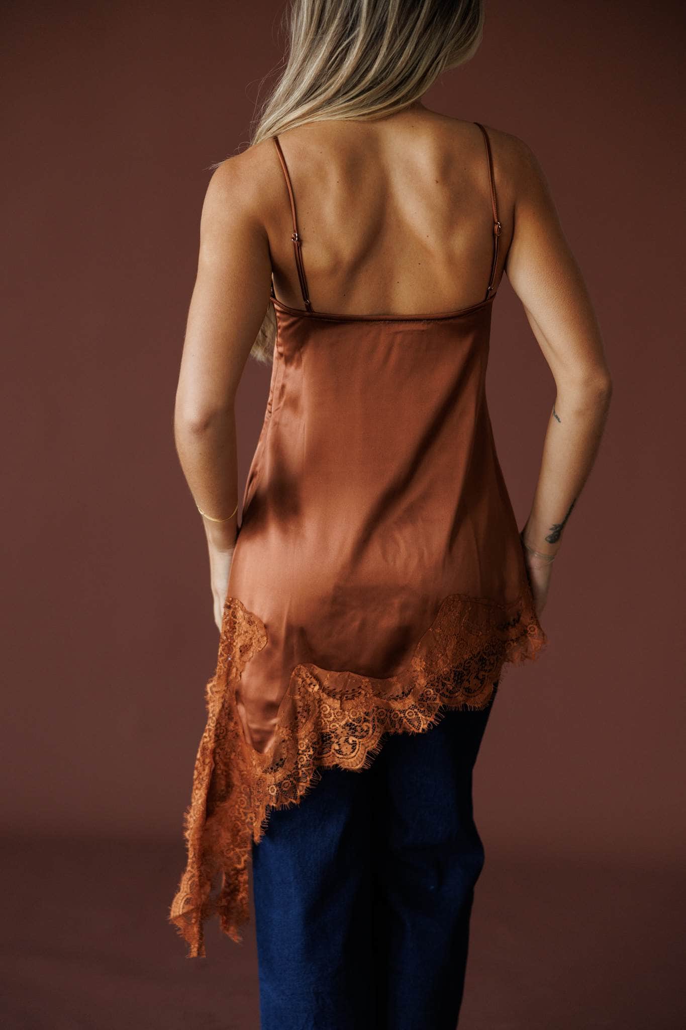 Burnt Letters Lace Top