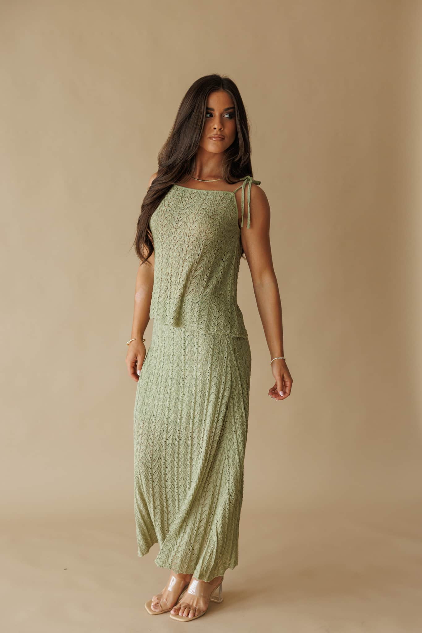 Tuscan Heat Crochet Maxi Skirt