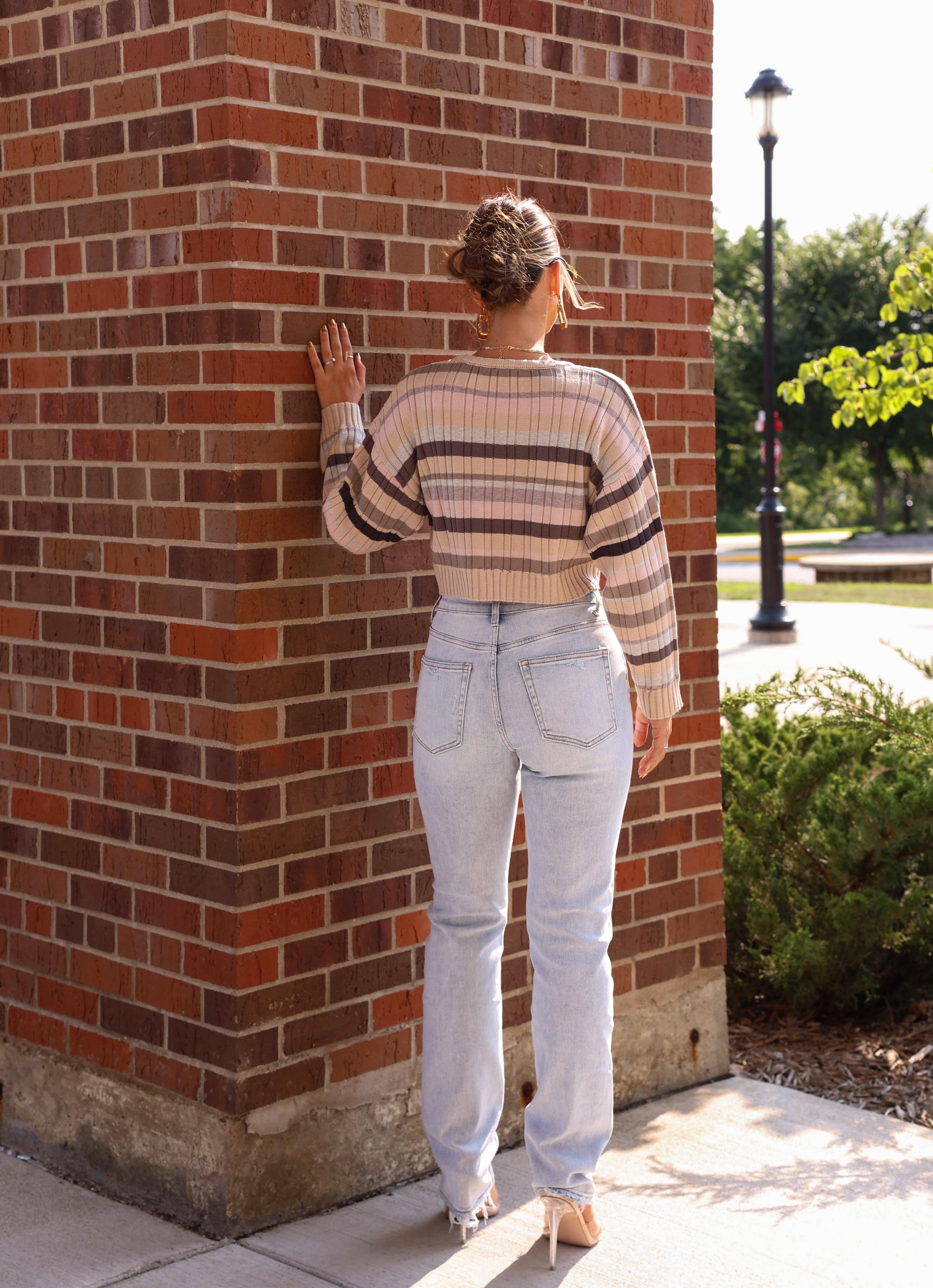 High Rise Stretch Straight Denim Vervet